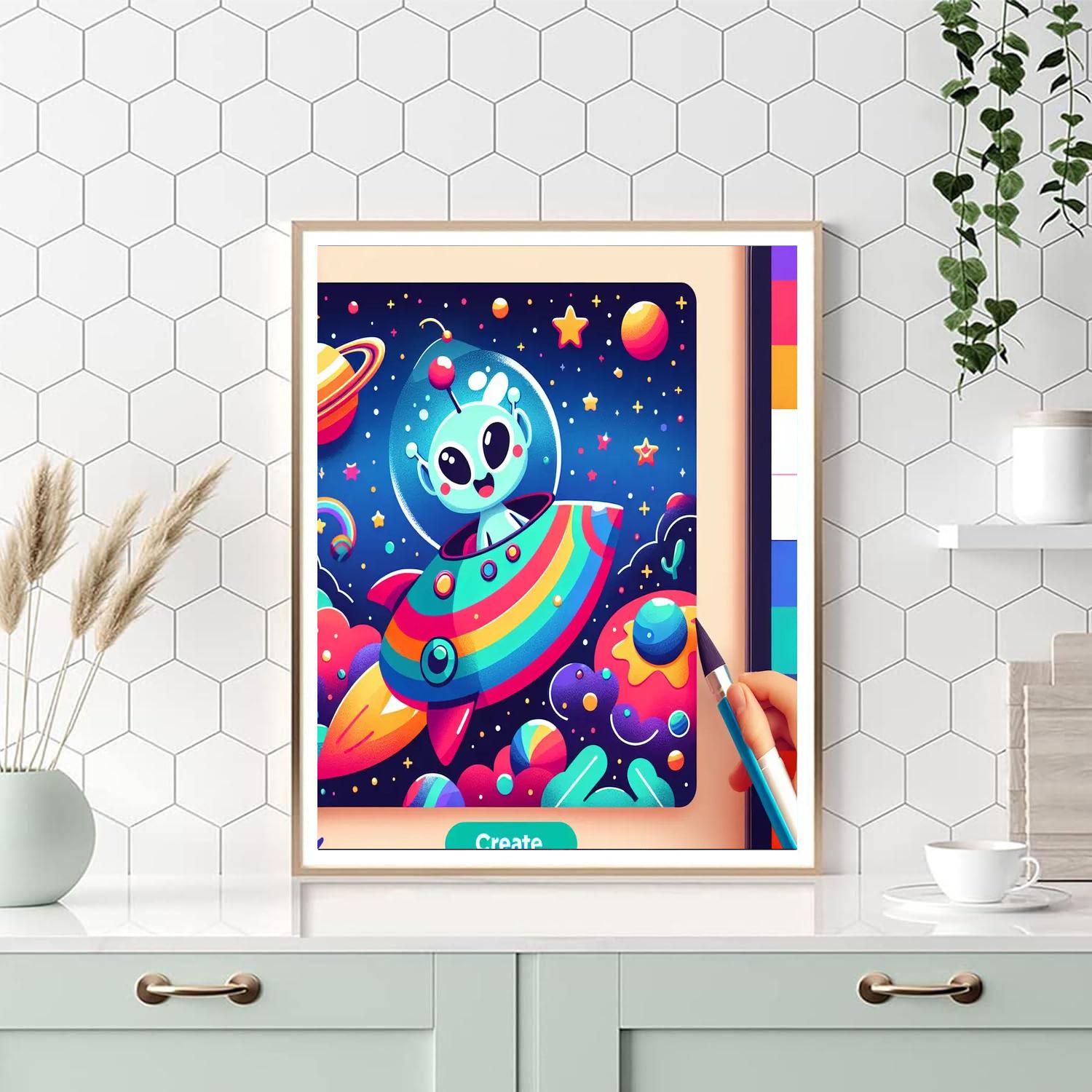 Cosmic Color Quest DIY Paint By Numbers