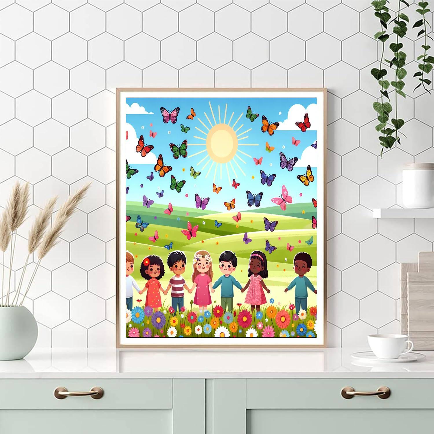 Enchanted Butterfly Fields Paint By Numbers Kits