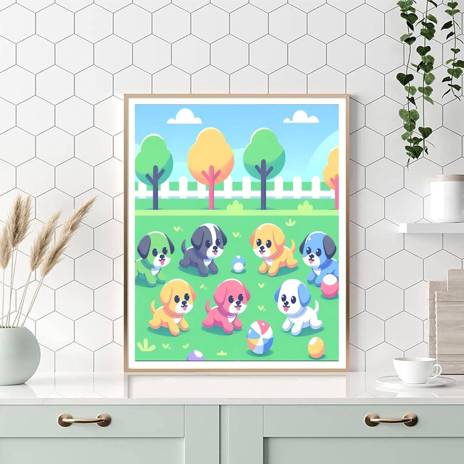 Puppy Playground Fun Paint By Numbers