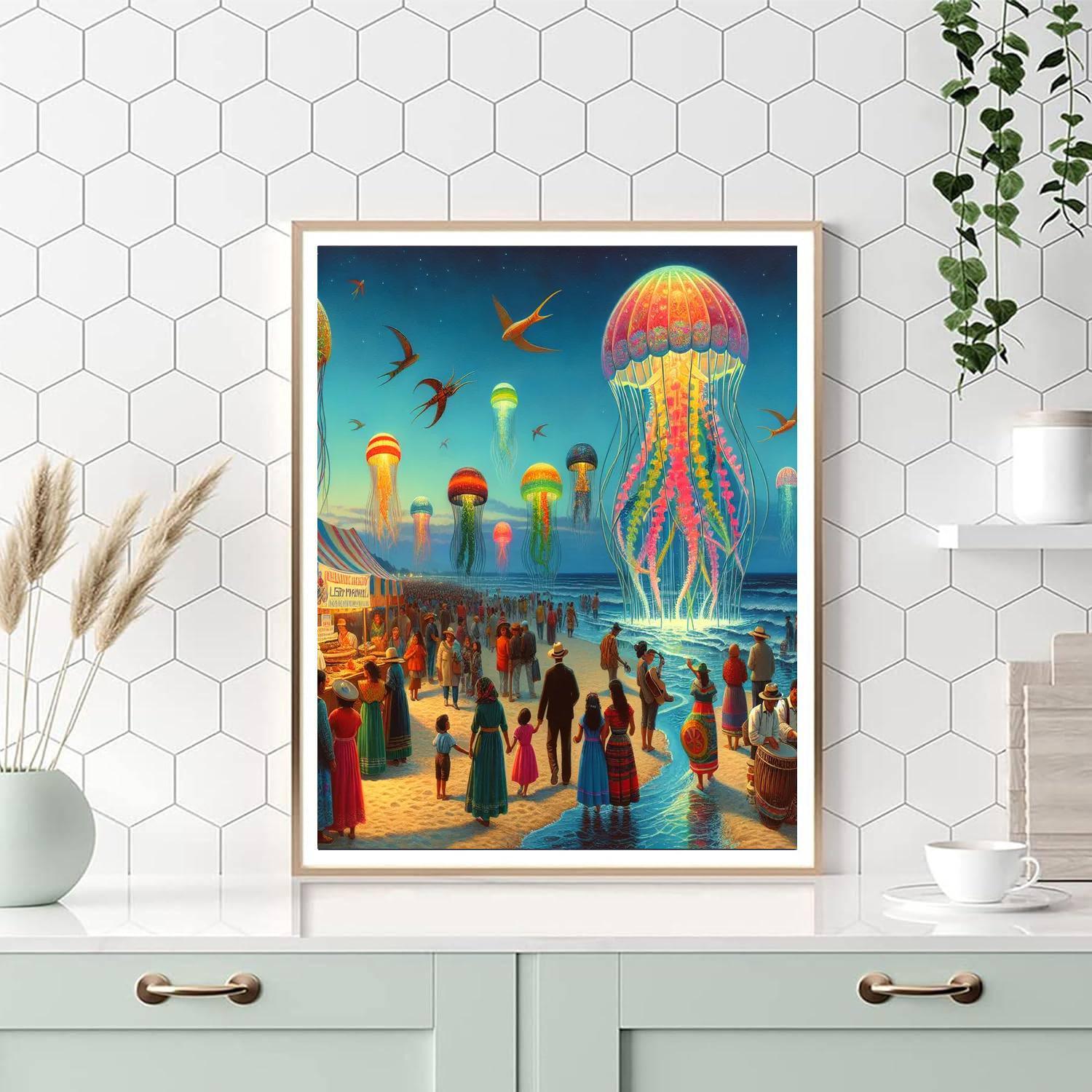 Jellyfish Festival - Portugal Paint By Numbers