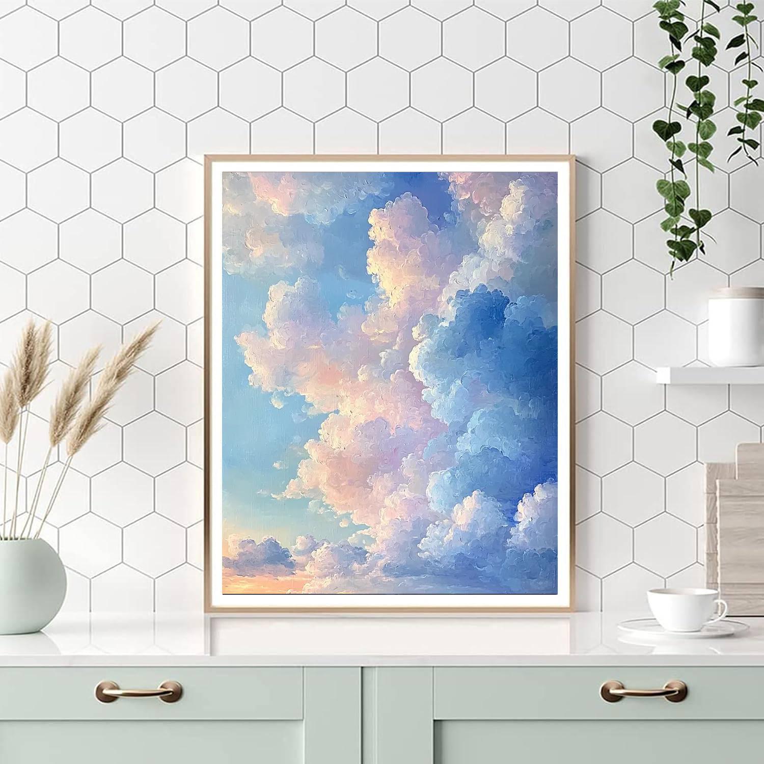 Paul Cézanne Inspired Harmony Of Clouds  Number Painting