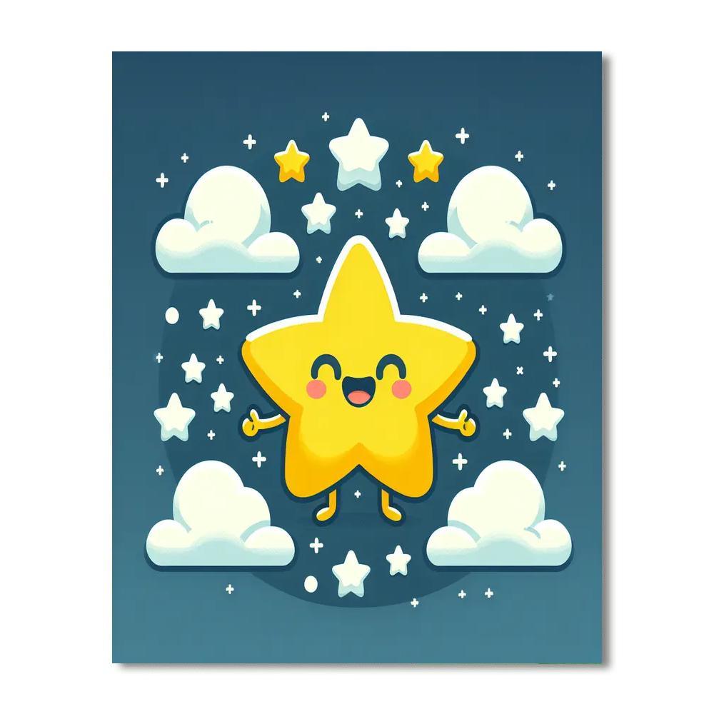 Playful Star Painting By Numbers Kit