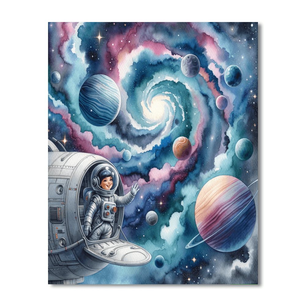 Galactic Explorers - DIY Painting By Numbers Kit