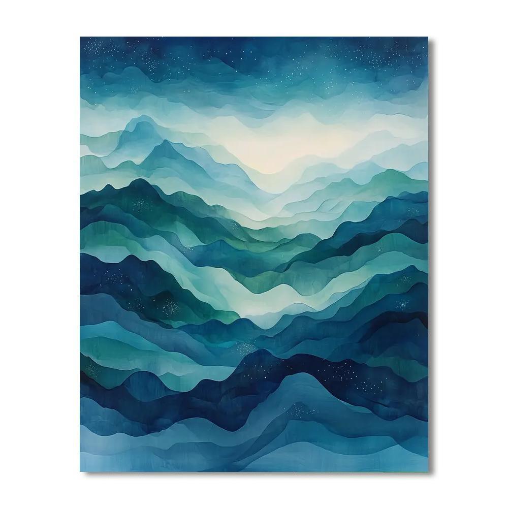 Zhao Mengfu Inspired Celestial Flow  Painting By Numbers Kit