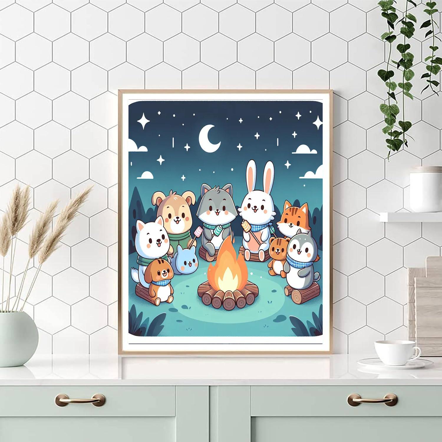 Cuddly Creature Campout Paint By Color