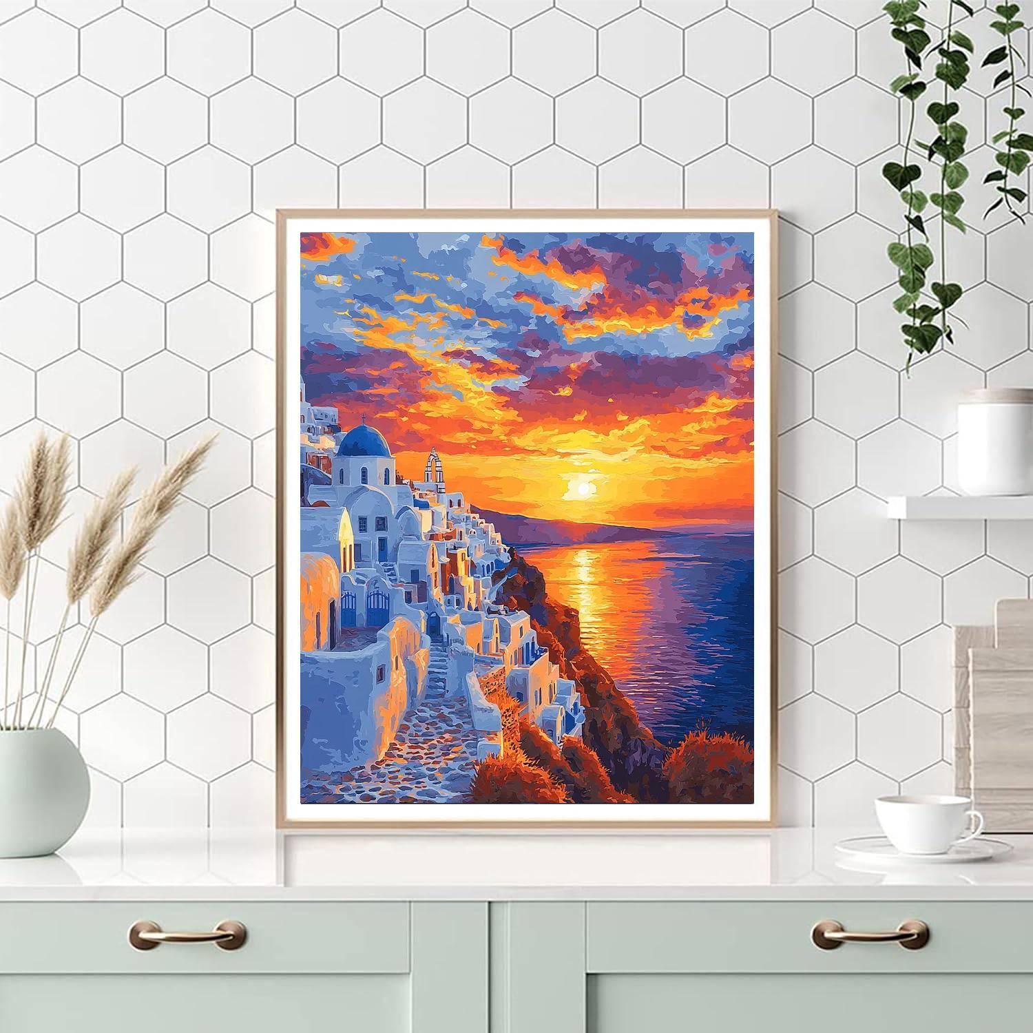 Santorini Sunset - Oia Paint By Numbers
