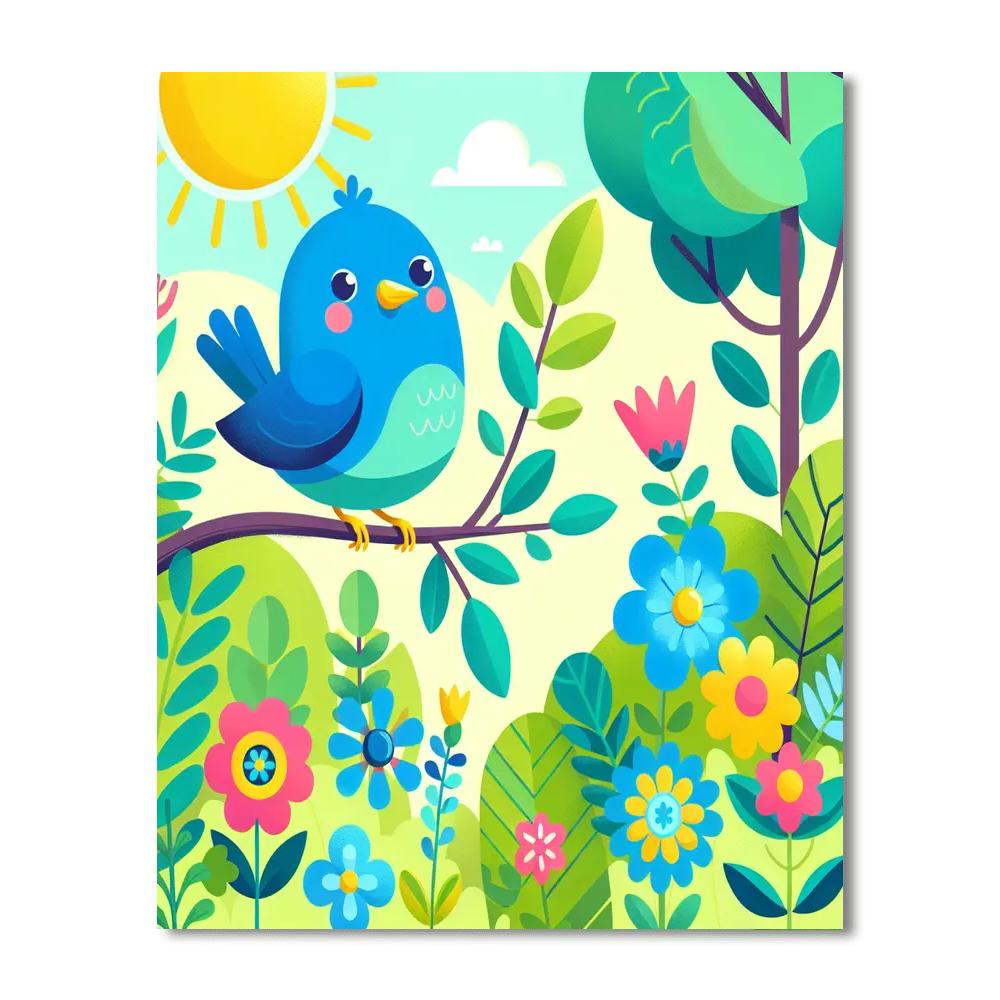 Bubbly Bluebird Numbered Painting Kits