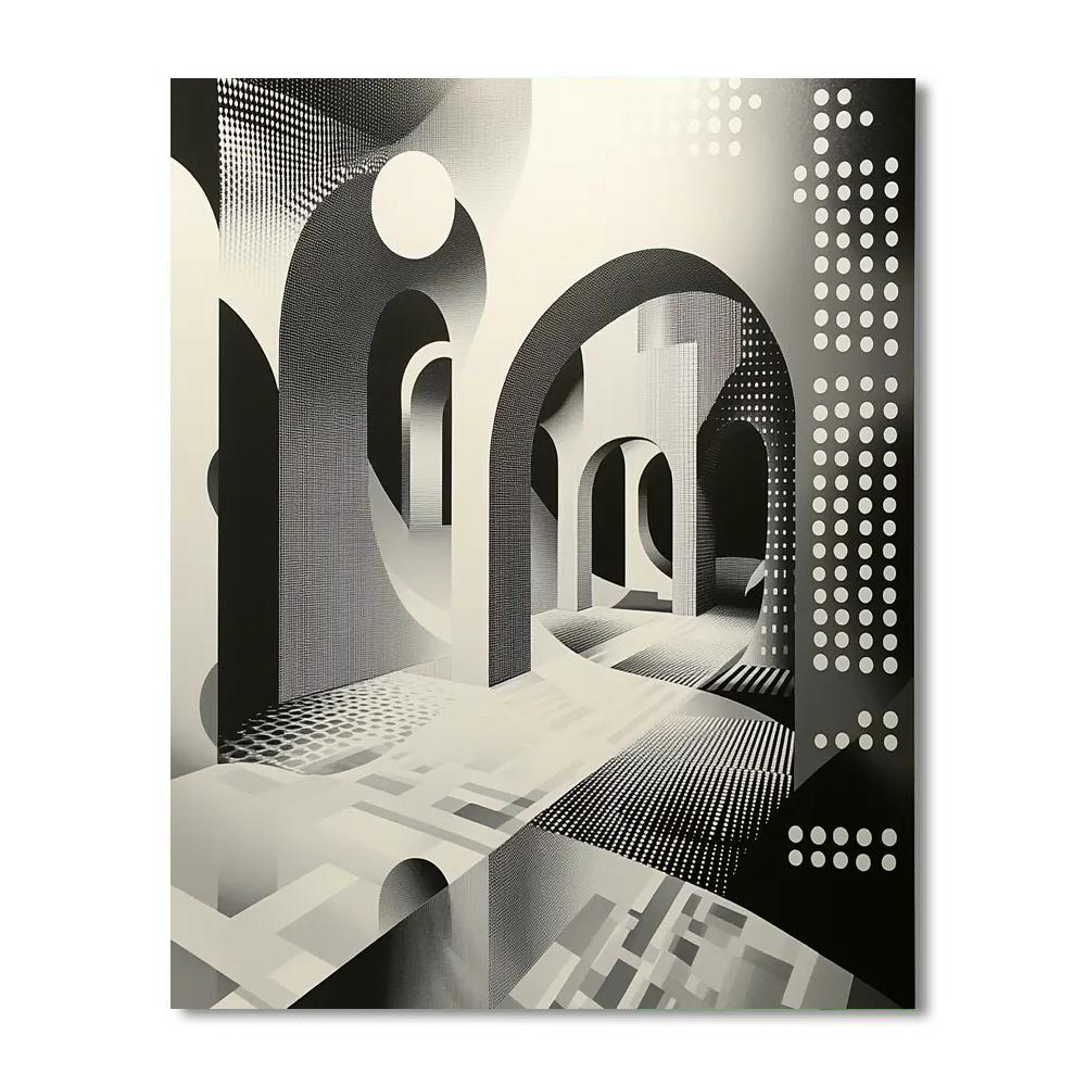 M.C. Escher Inspired Spatial Anomalies  Numbered Painting Kits
