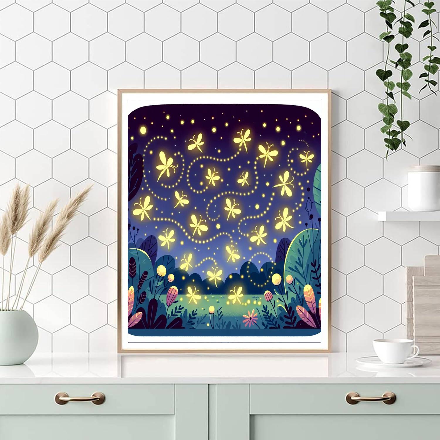 Dazzling Firefly Festival Paint By Color