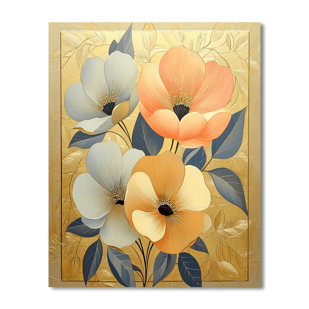 Tamara De Lempicka Inspired Deco Floral Fantasy  Paint By Number