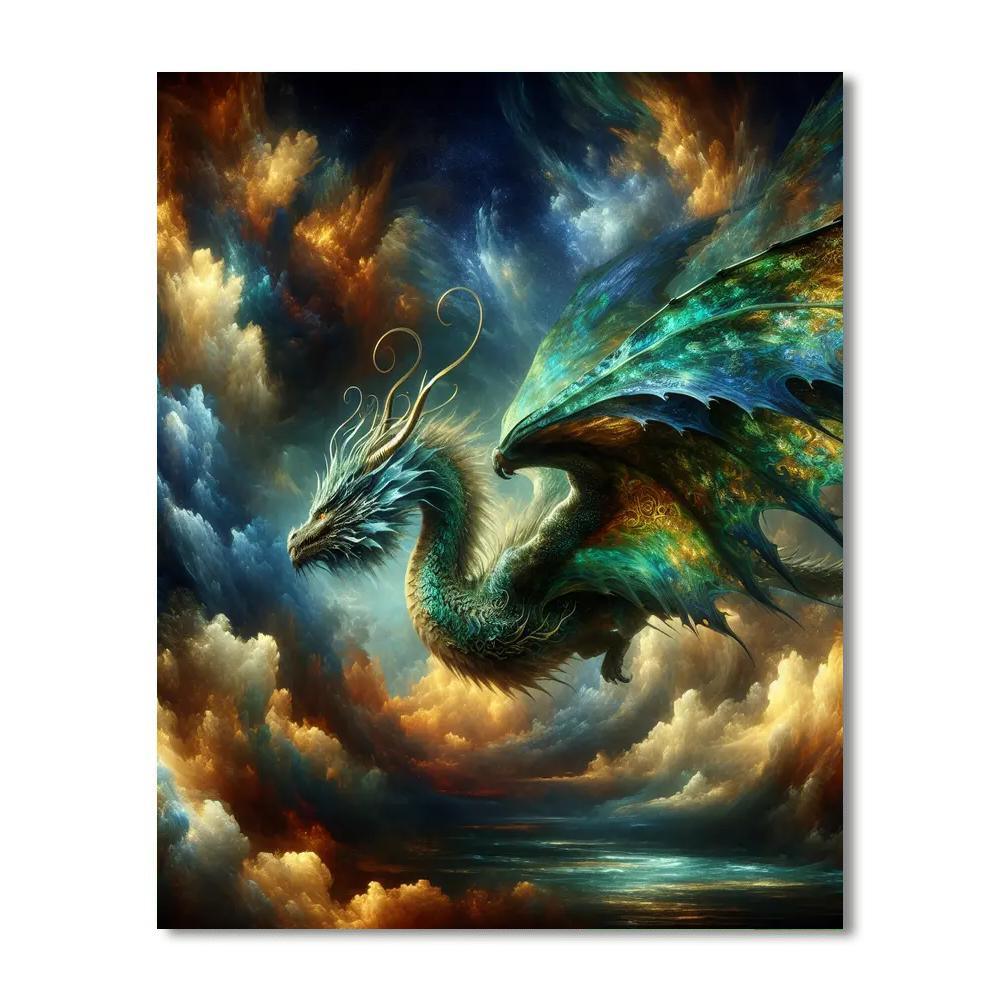 Fantasy Dragon Encounter Painting By Numbers Kit