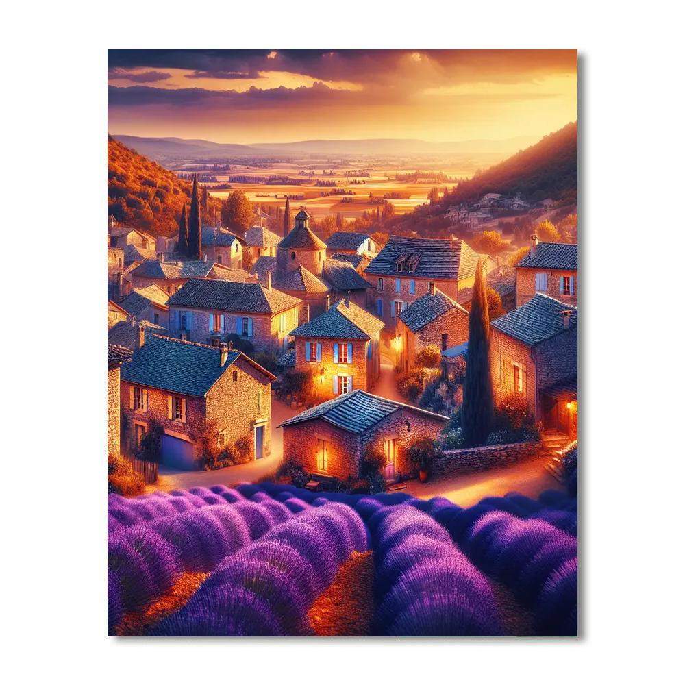 Romantic French Countryside Painting Number Kit