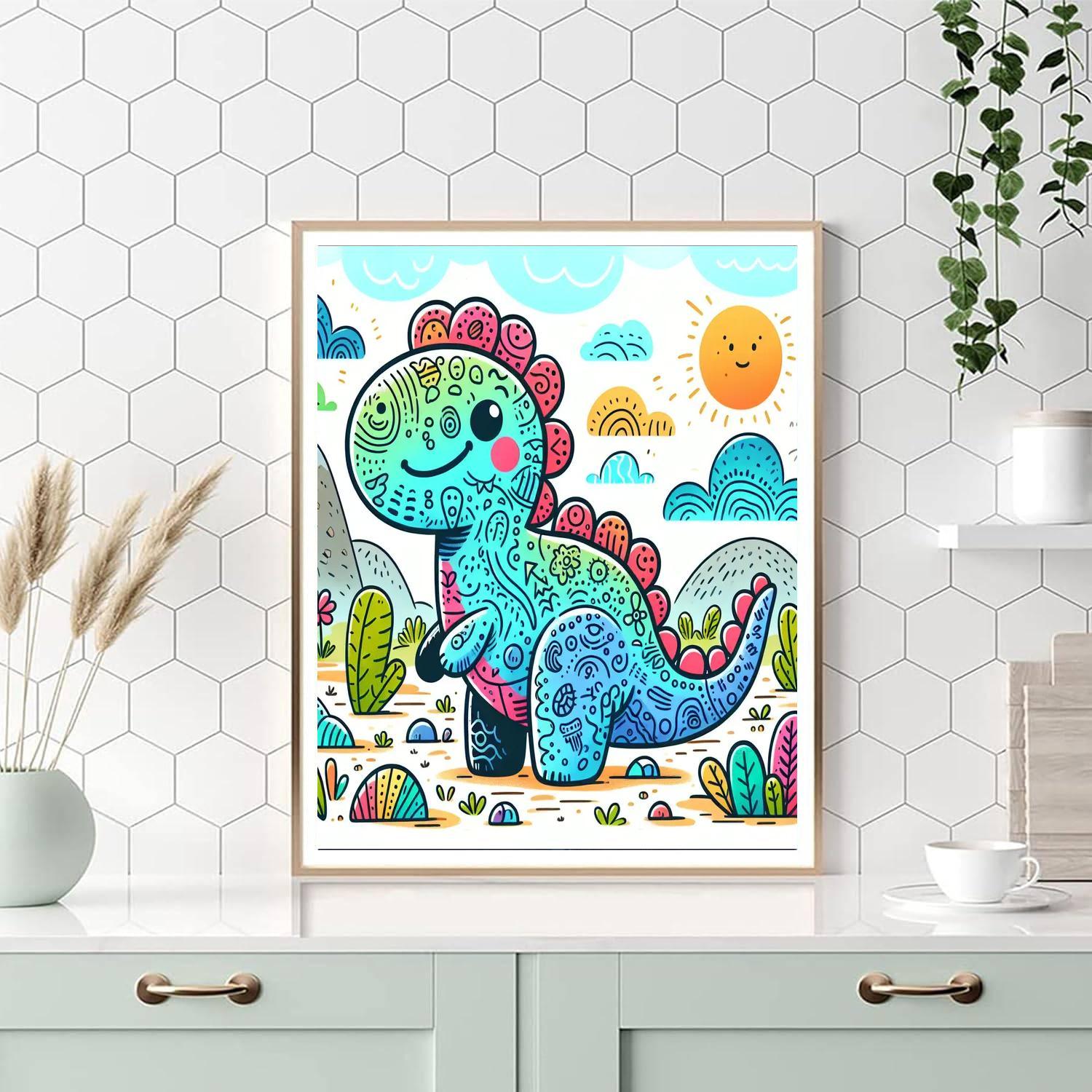 Daring Doodle Dinosaur Paint By Numbers Kits