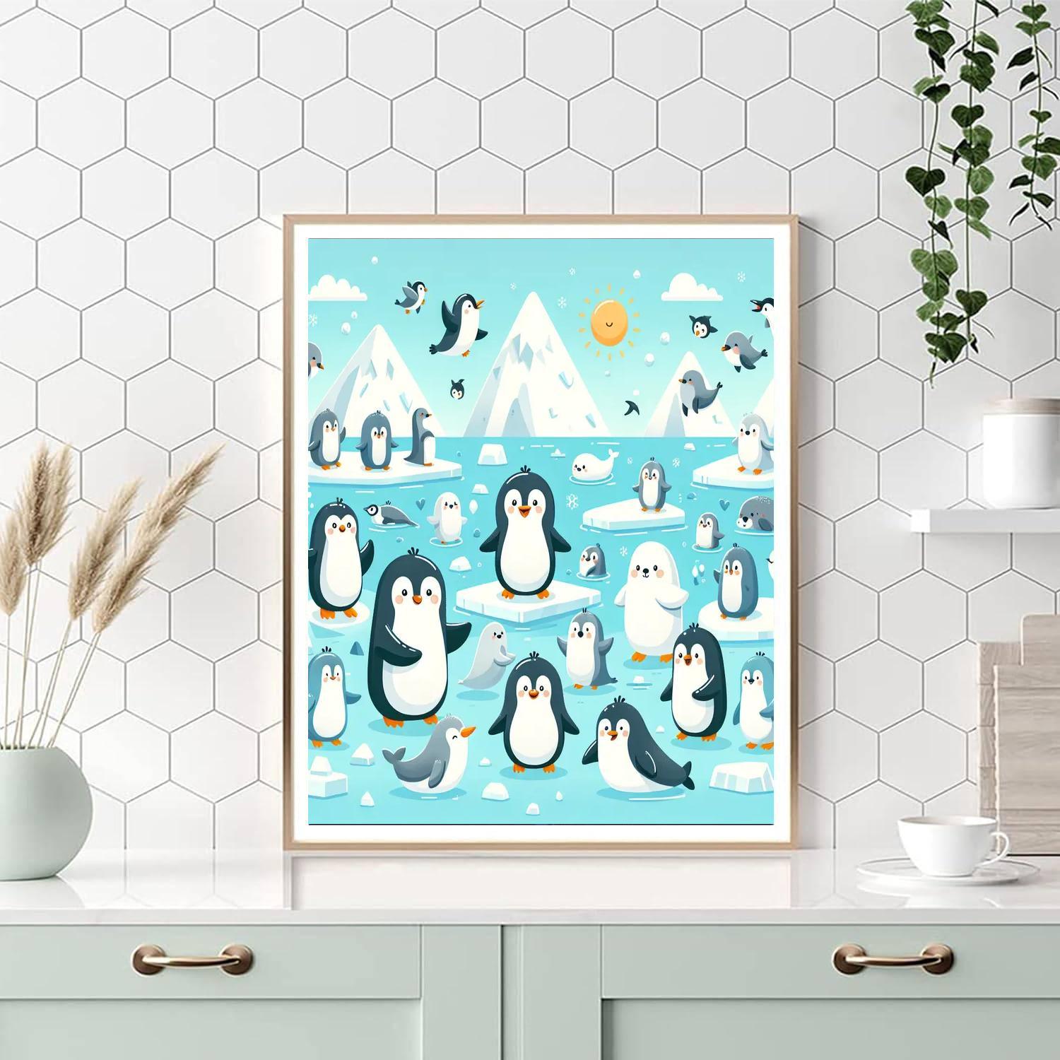 Arctic Adventures With Penguins Paint By Numbers Kits