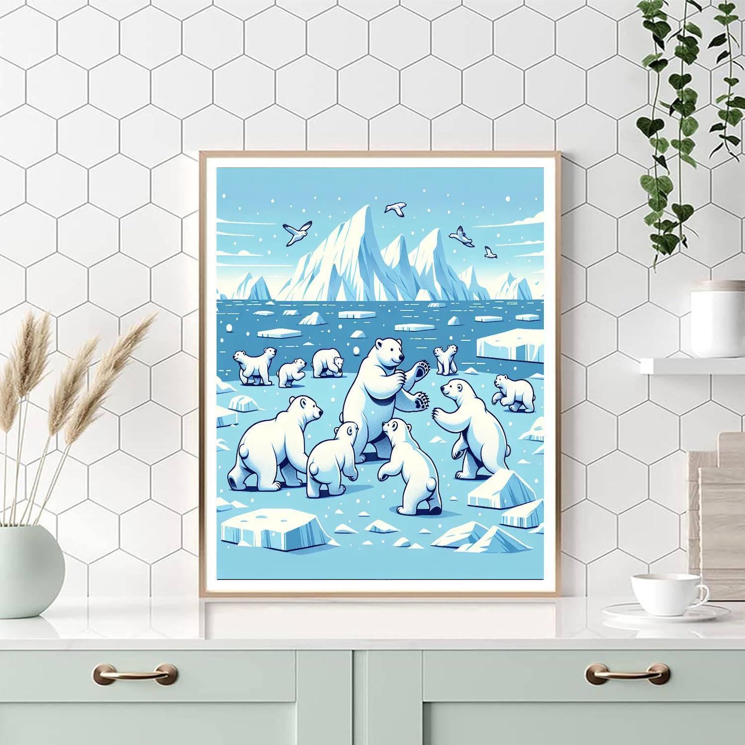 Winter Polar Adventure Painting By Numbers Kit