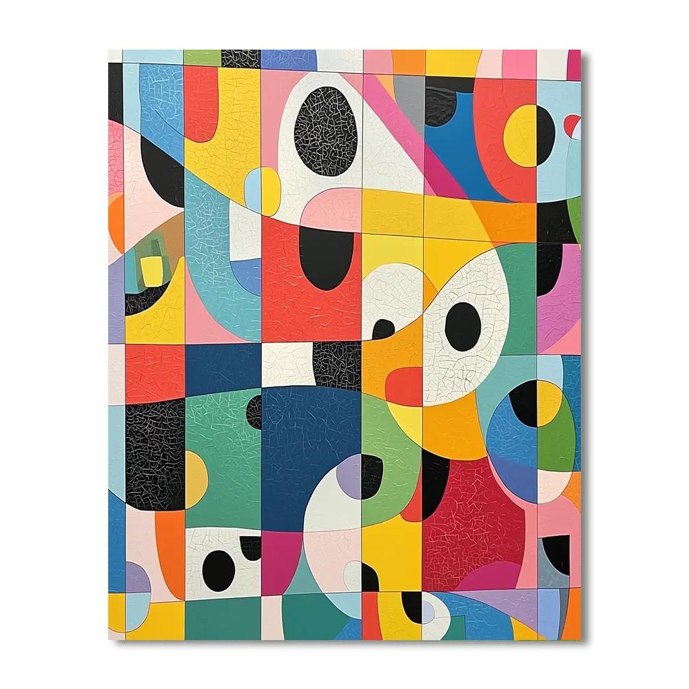 Joan Miró Inspired Playful Imagination  Number Painting