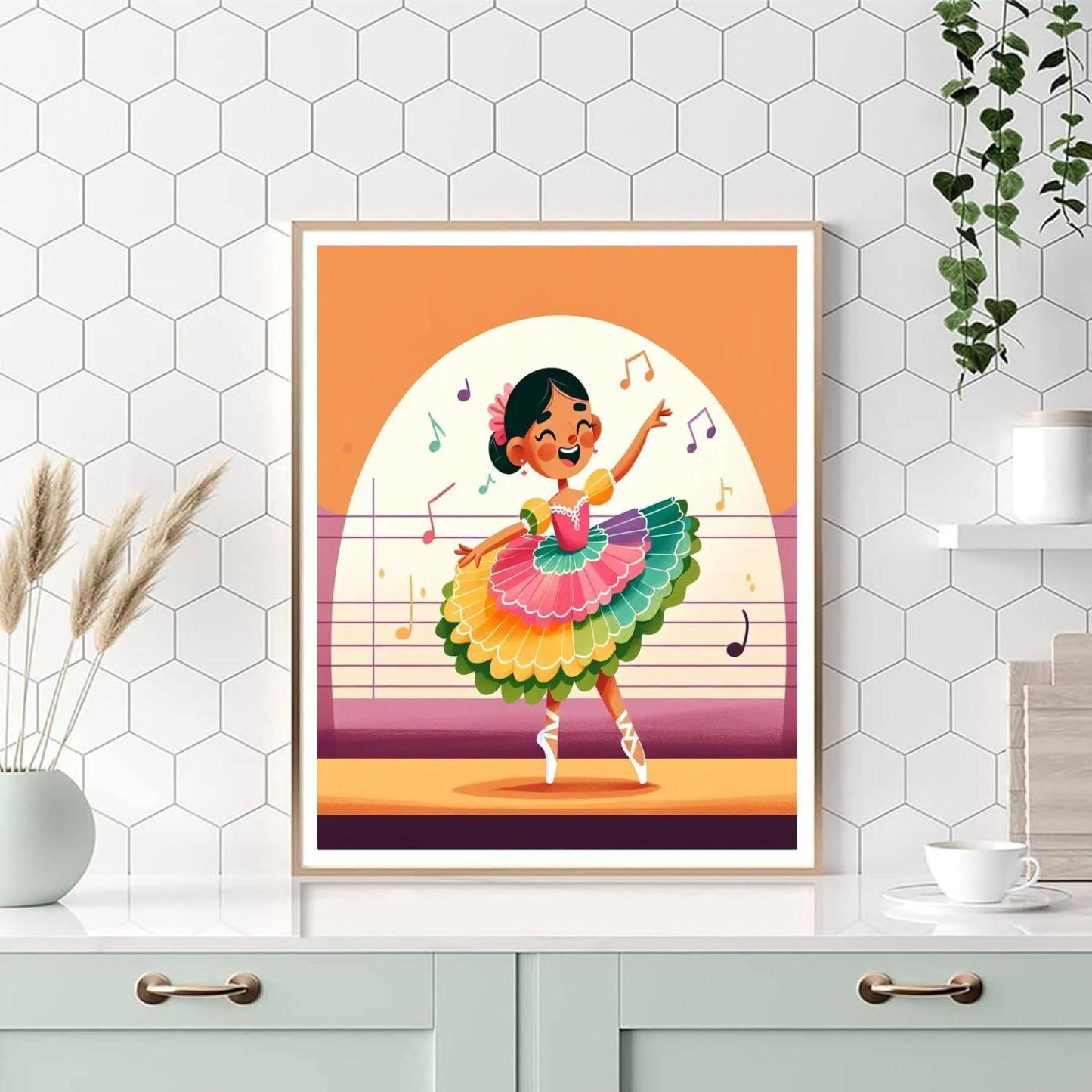 Dynamic Ballerina Paint By Number