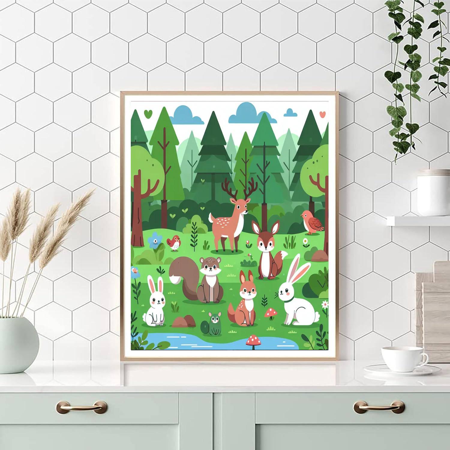Whimsical Forest Wonders Paint By Numbers Art