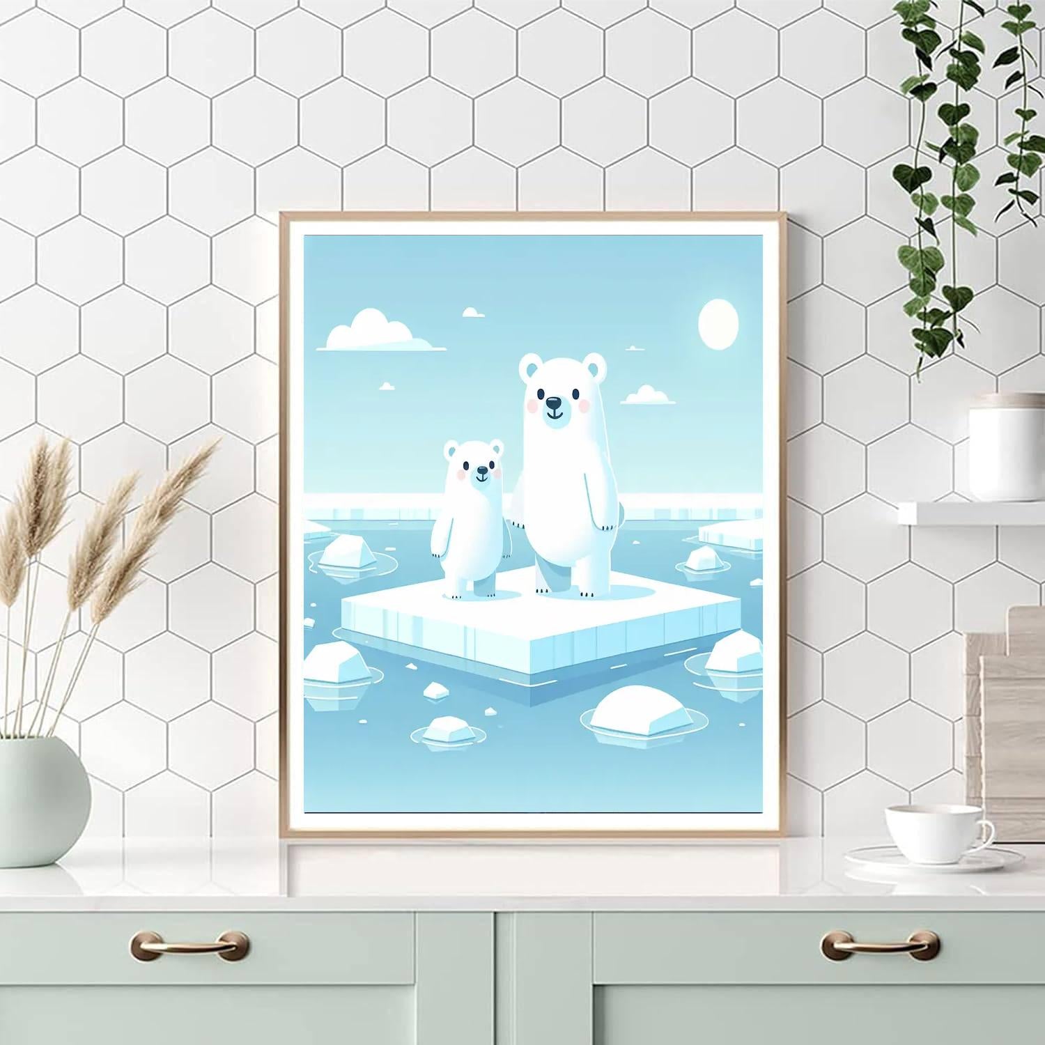 Artic Adventure With Polar Bears Paint By Numbers Kits