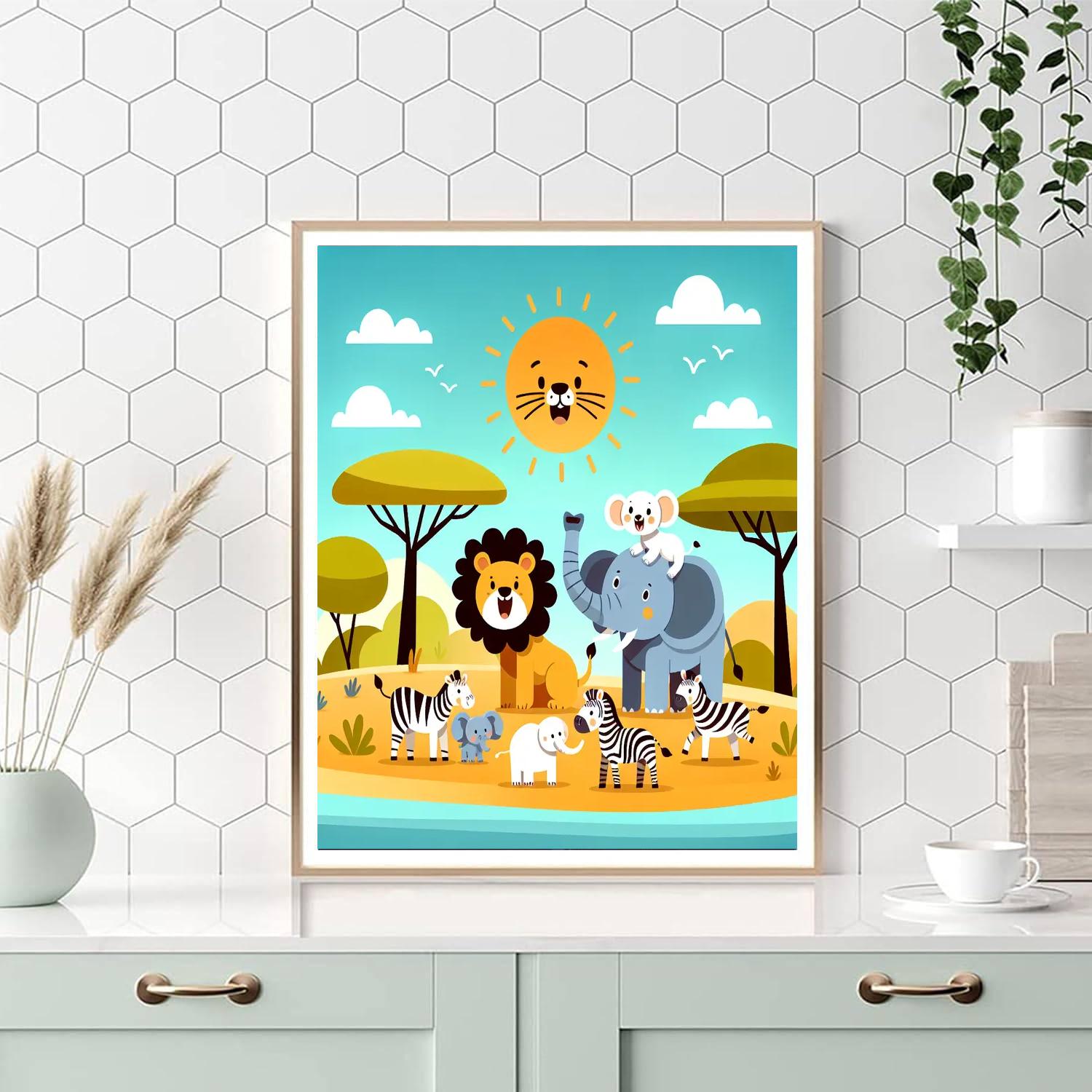 Vibrant Nature Safari Paint By Numbers Kits