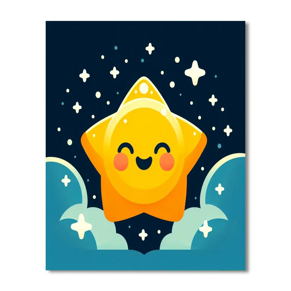 Radiant Star Number Painting