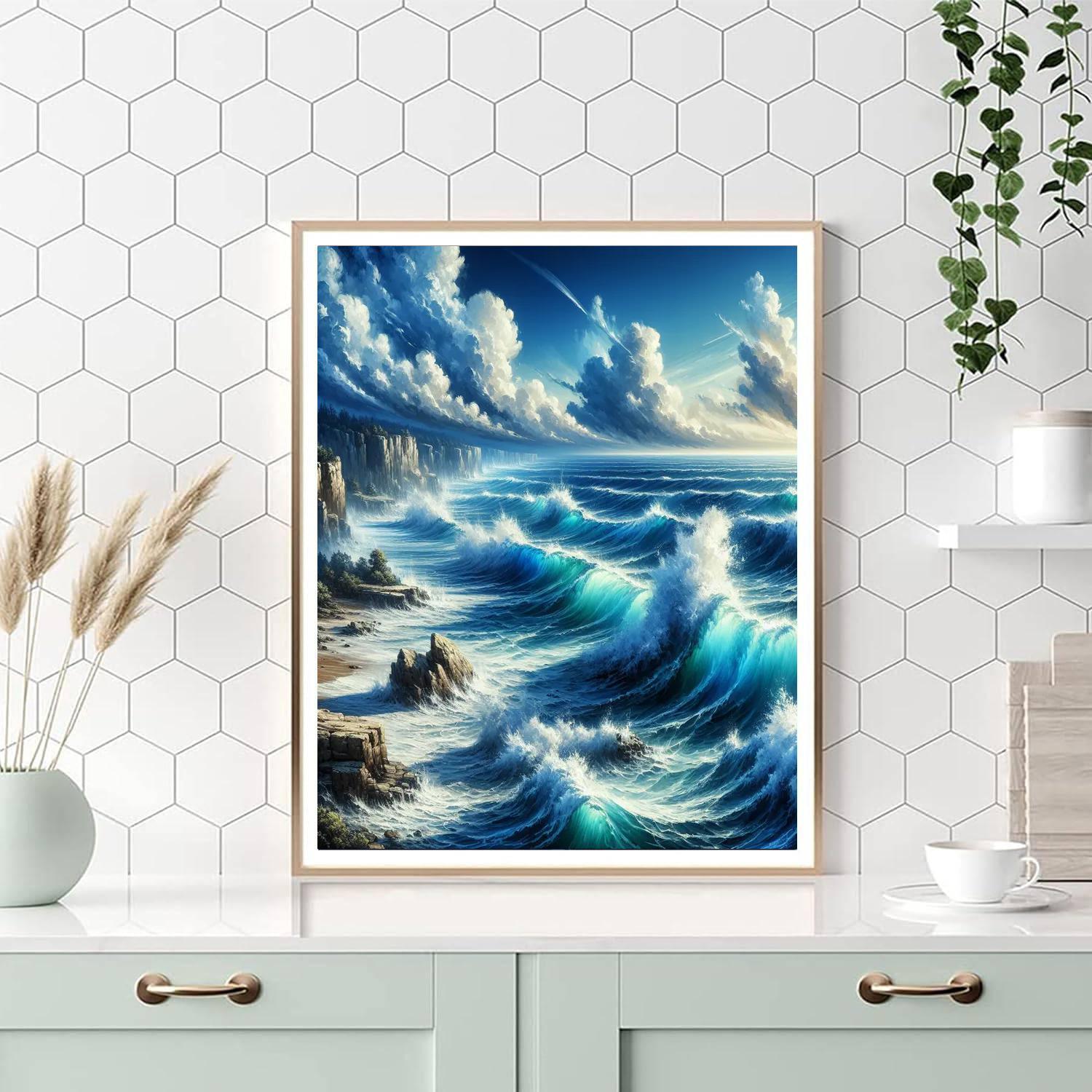 Ocean's Embrace Seascape Paint By Numbers Kits