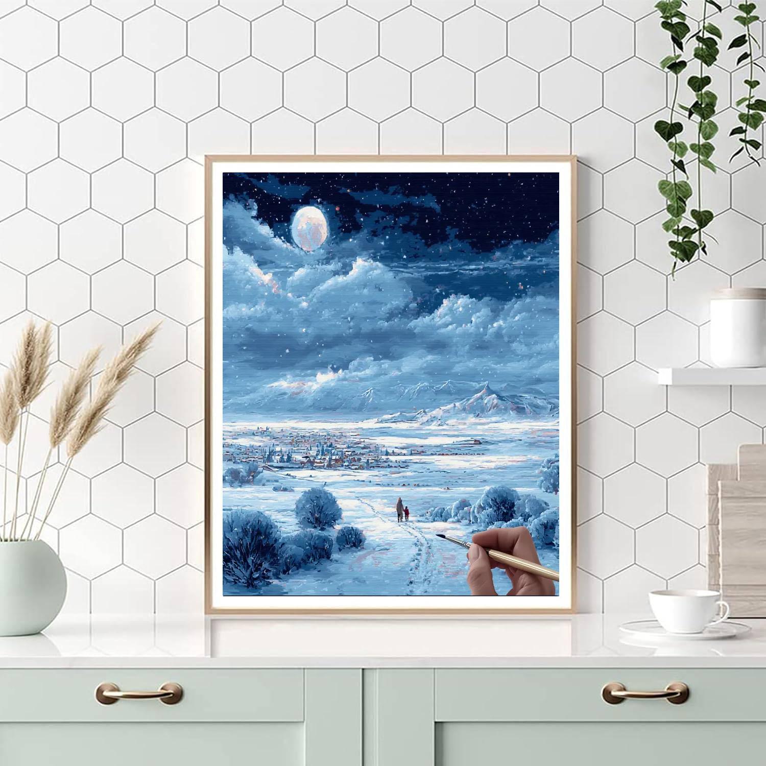 Beneath The Winter Stars Paint By Numbers Kits