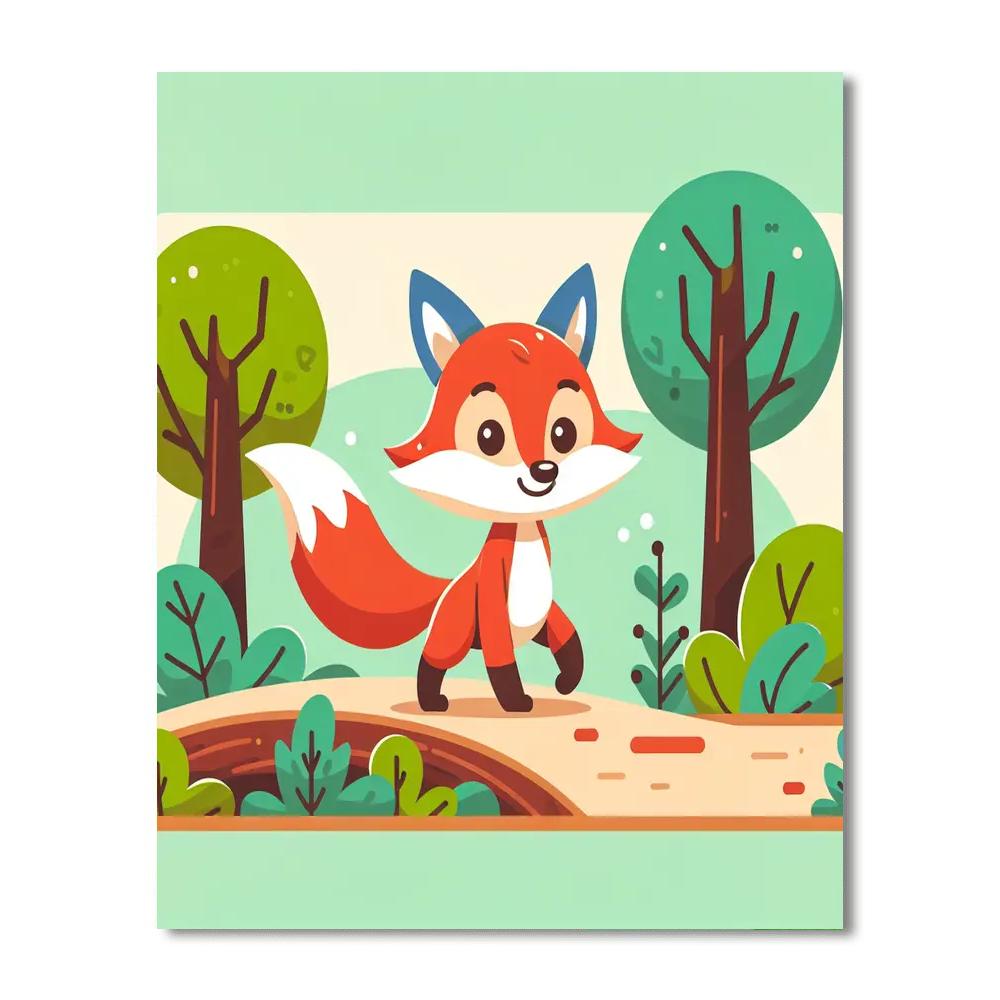 Clever Fox's Woodland Journey Numbered Painting Kits