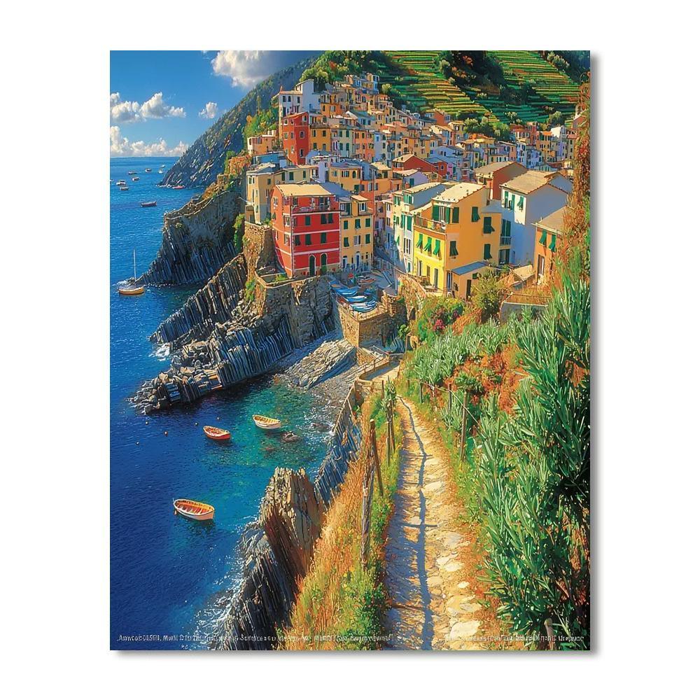 Cinque Terre - Liguria Numbered Painting Kits