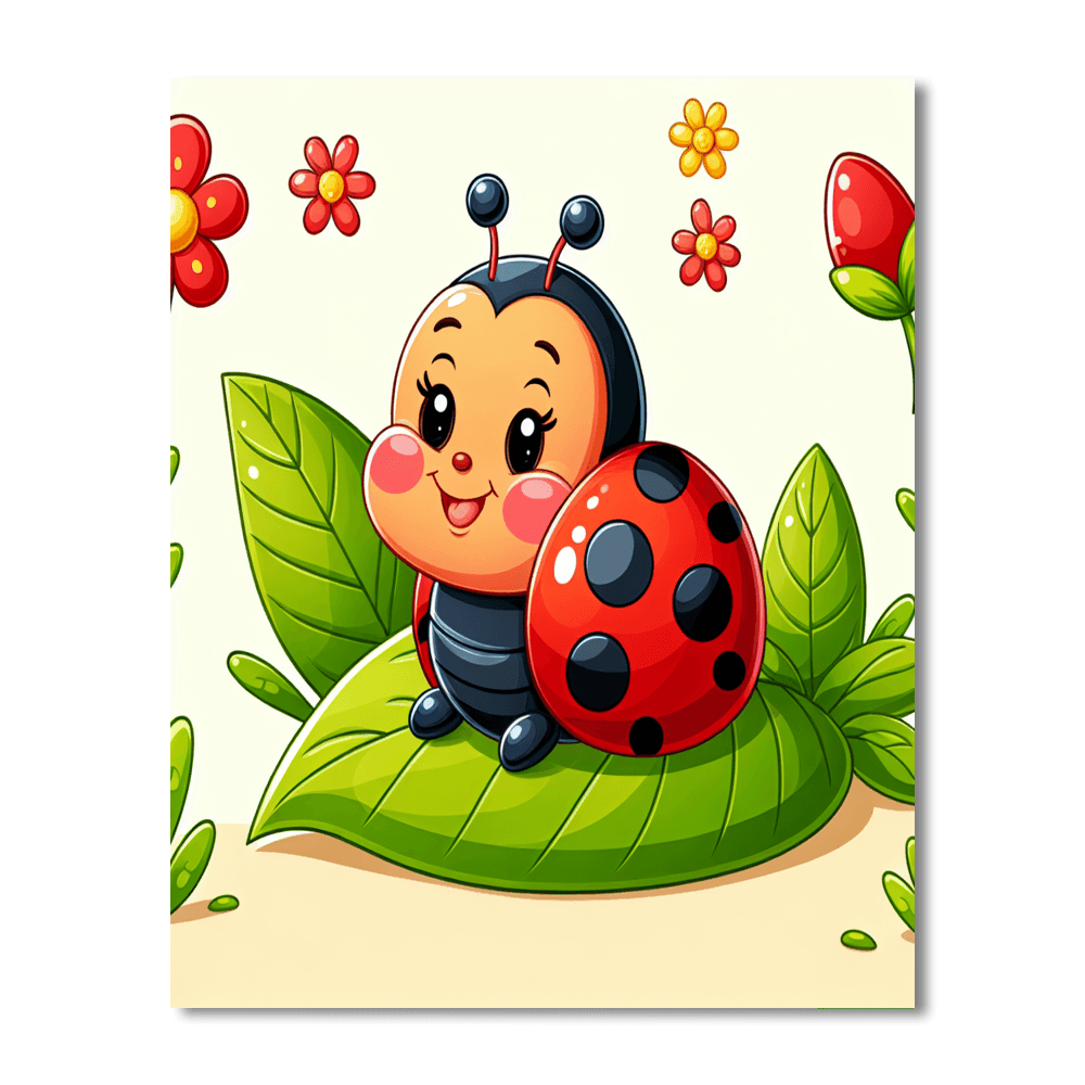 Friendly Ladybug Number Painting