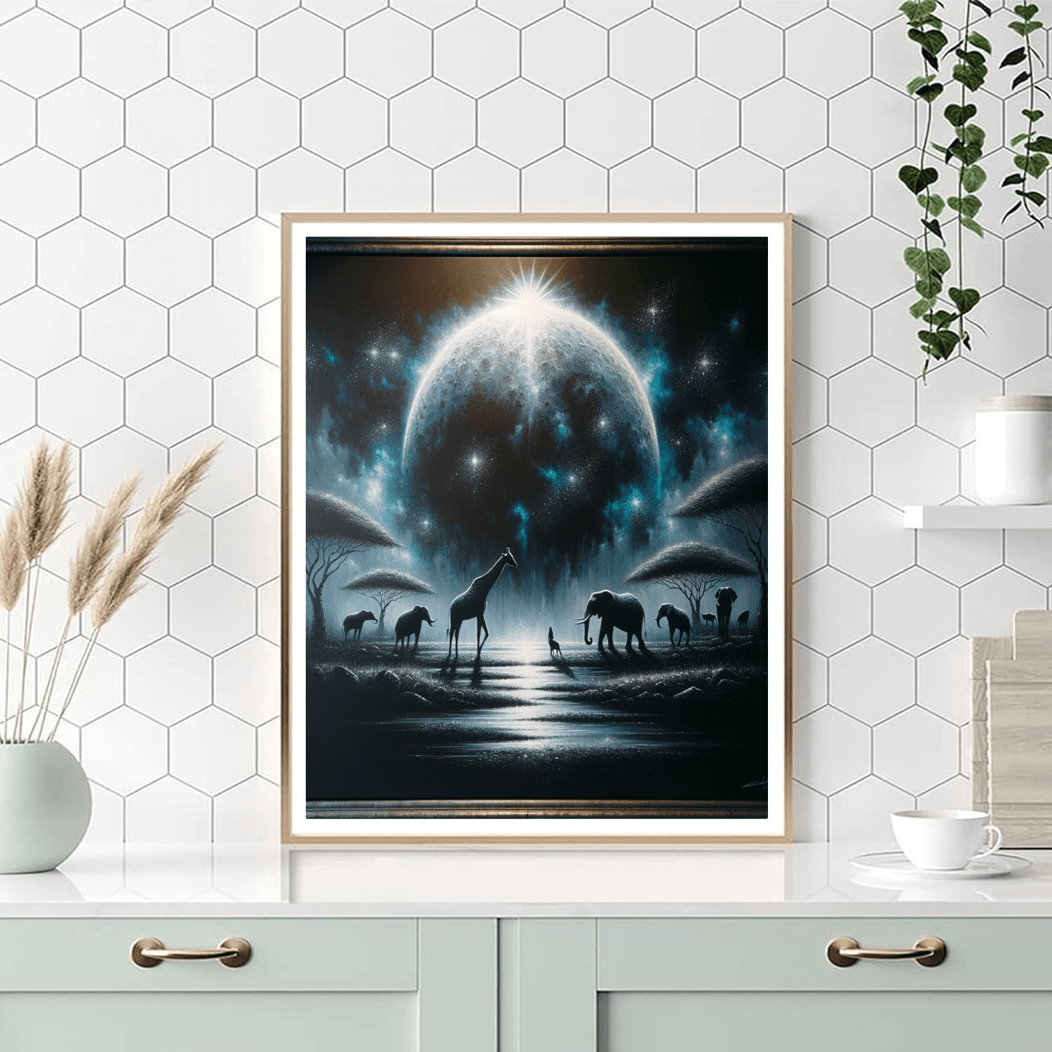 Moonlit Safari Number Painting