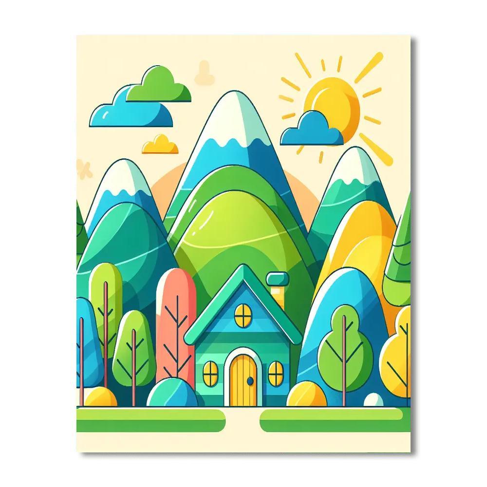 Magical Mountain Numbered Painting Kits
