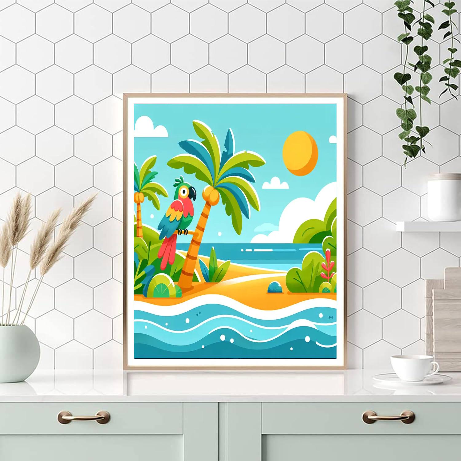 Incredible Island Adventure Paint By Numbers Art