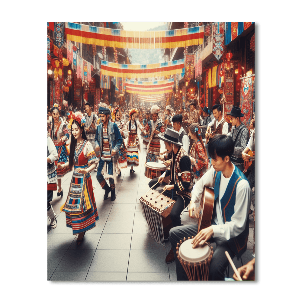 Merida Festival - Yucatan, Mexico Paint By Numbers Art