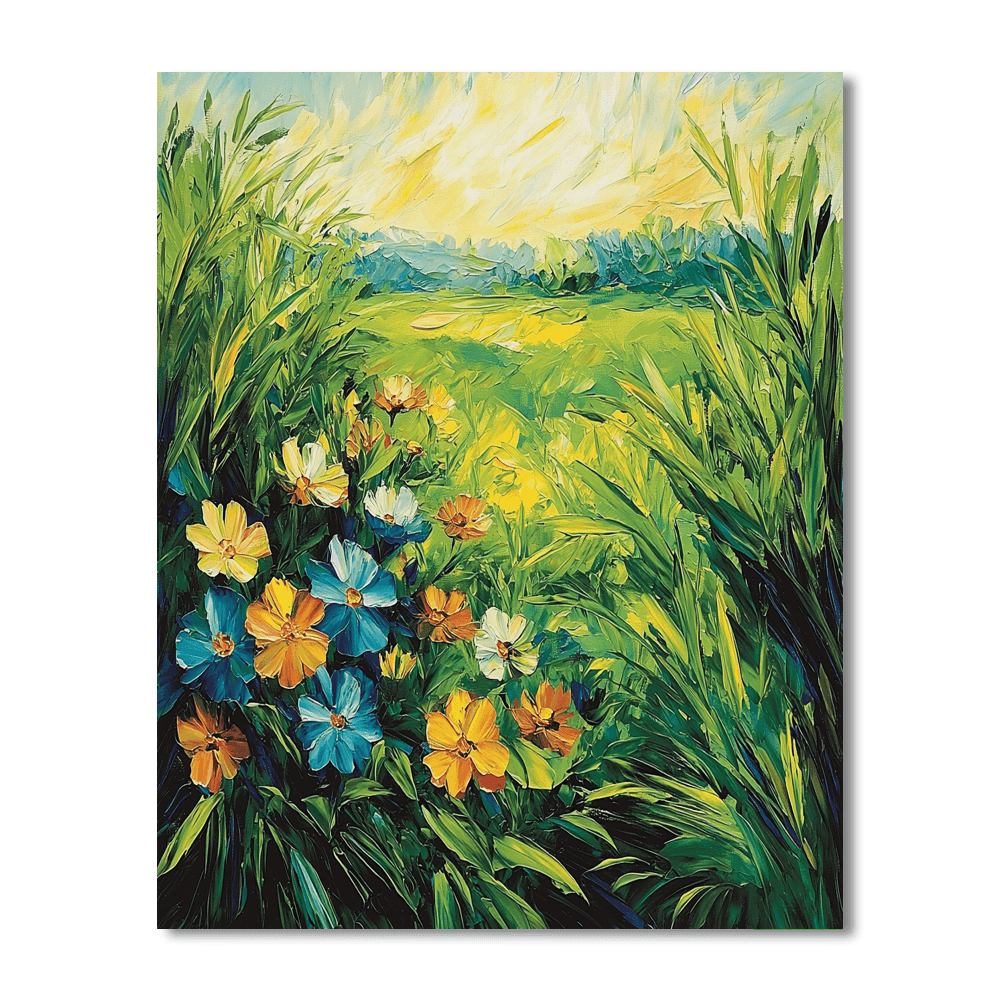 Vincent Van Gogh Inspired Lush Greenery In Bloom  Painting By Numbers Kit