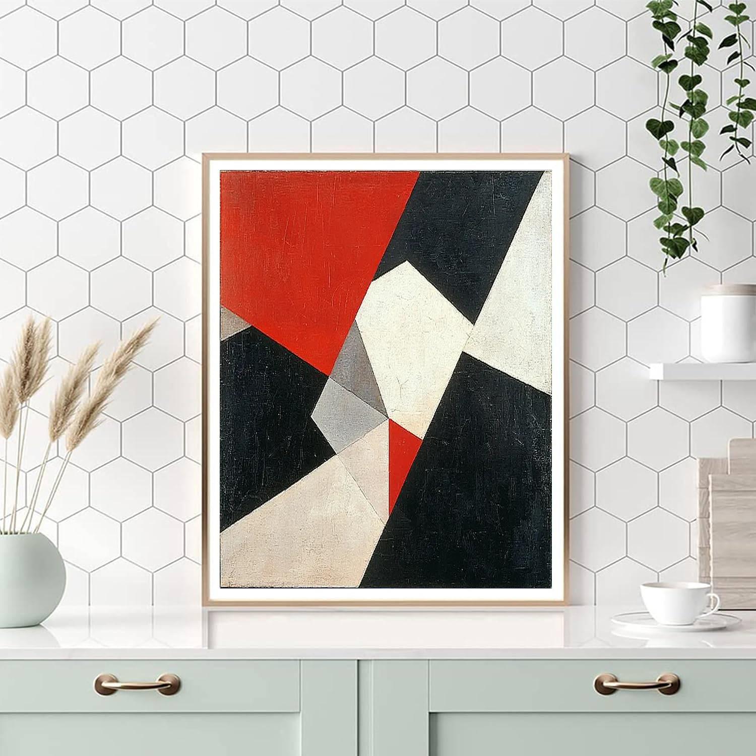 Kazimir Malevich Inspired Cascading Dimensions  Paint By Color