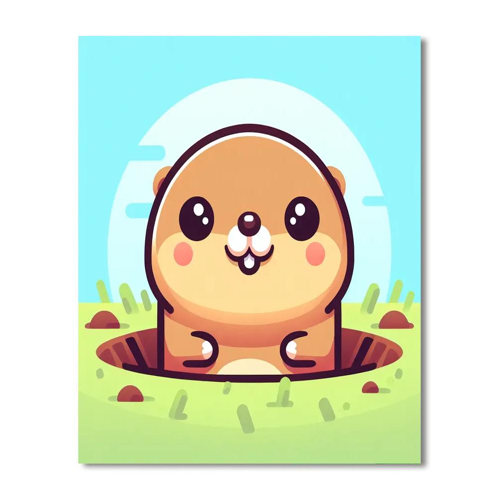 Funny Gopher DIY Paint By Numbers