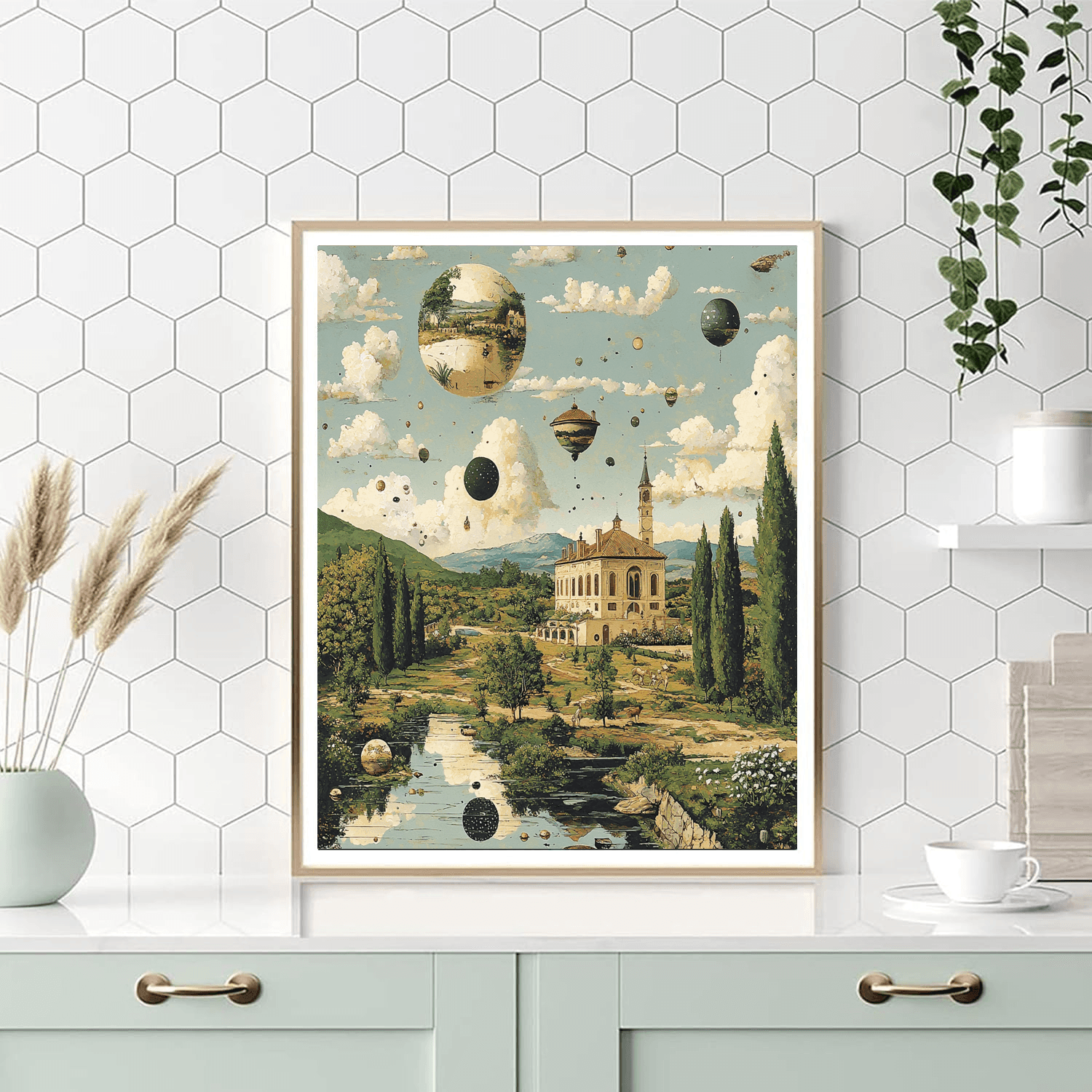 Rene Magritte Inspired Surreal Dreamscape Adventure - DIY Painting By Numbers Kit