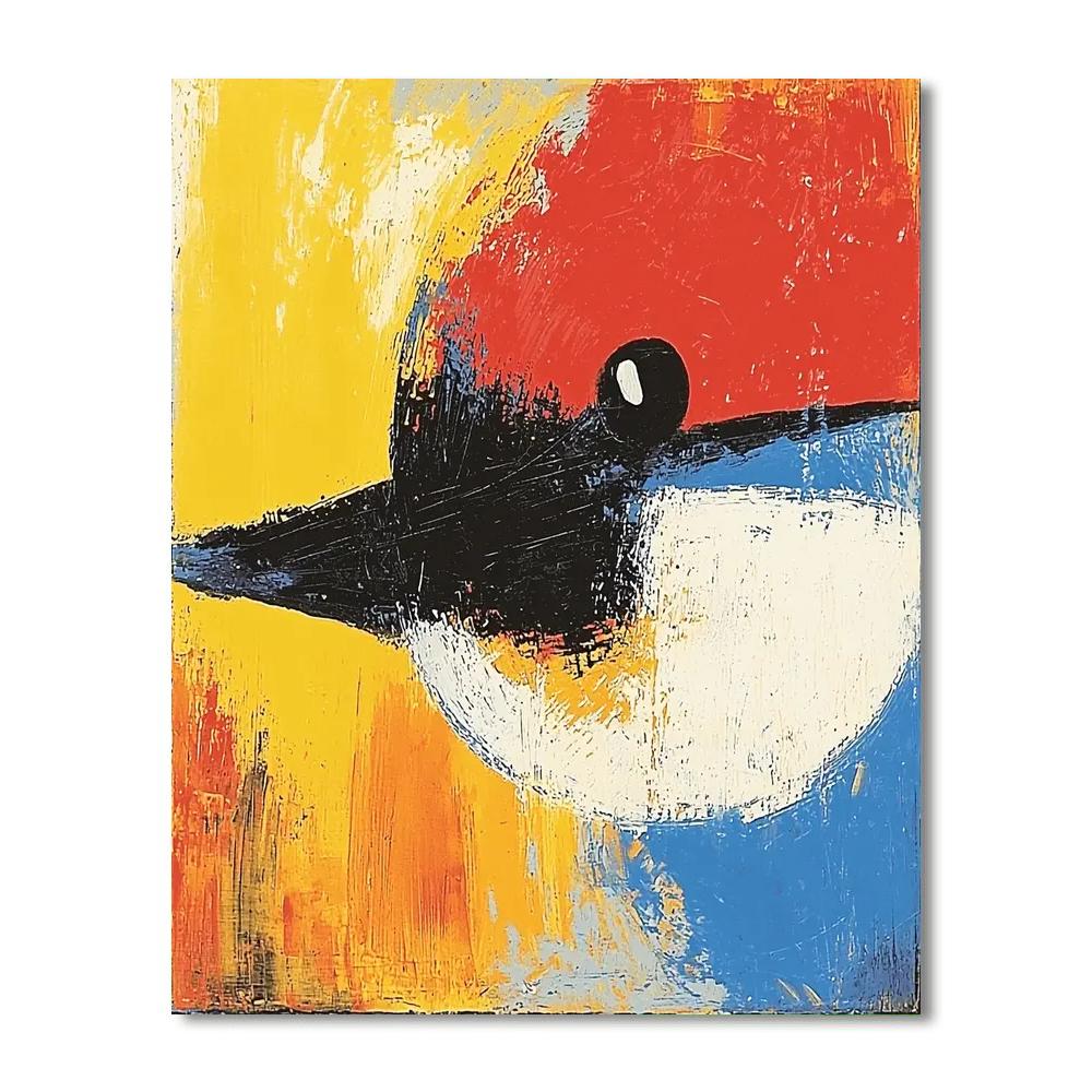 Joan Miró Inspired Radiant Echoes  Painting Number Kit