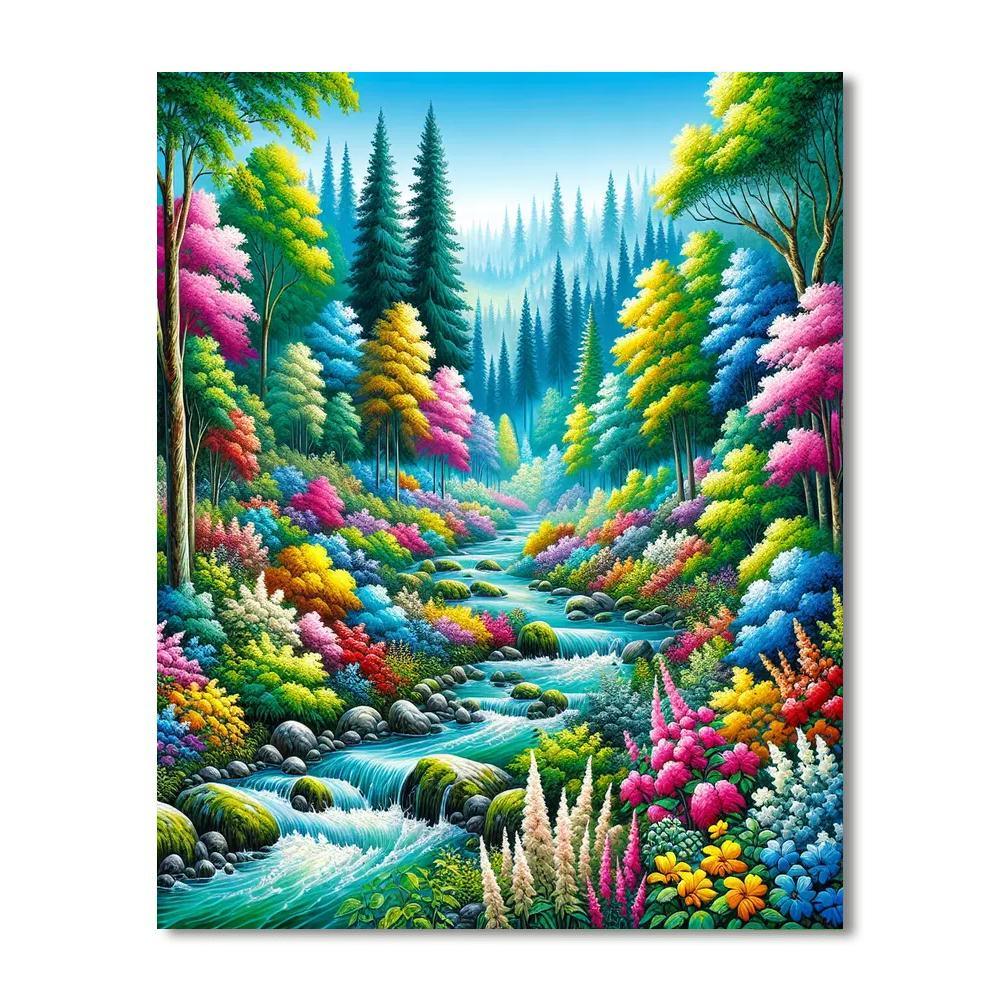 Bubbling Stream Adventure Paint By Number