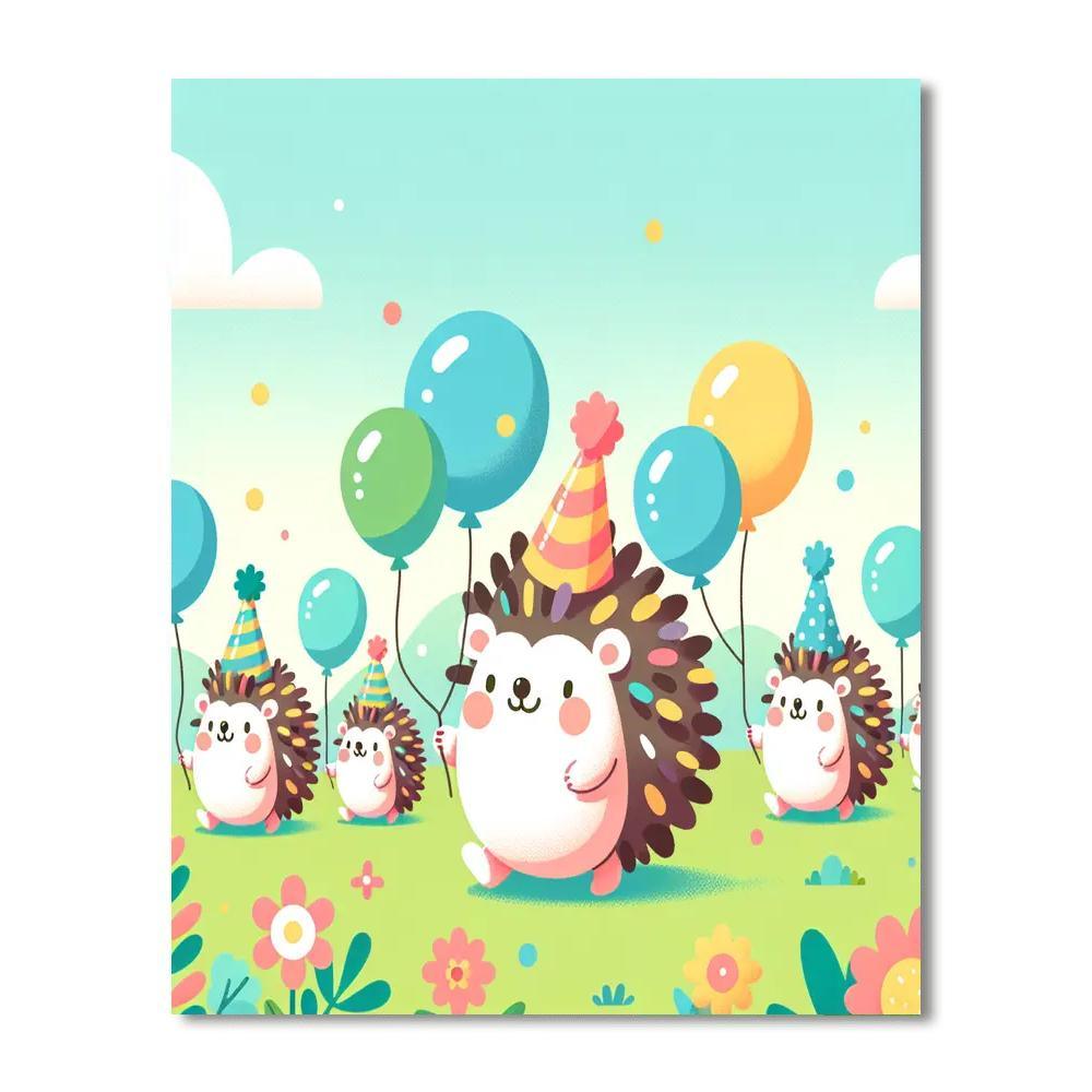 Happy Hedgehog Parade Paint By Color