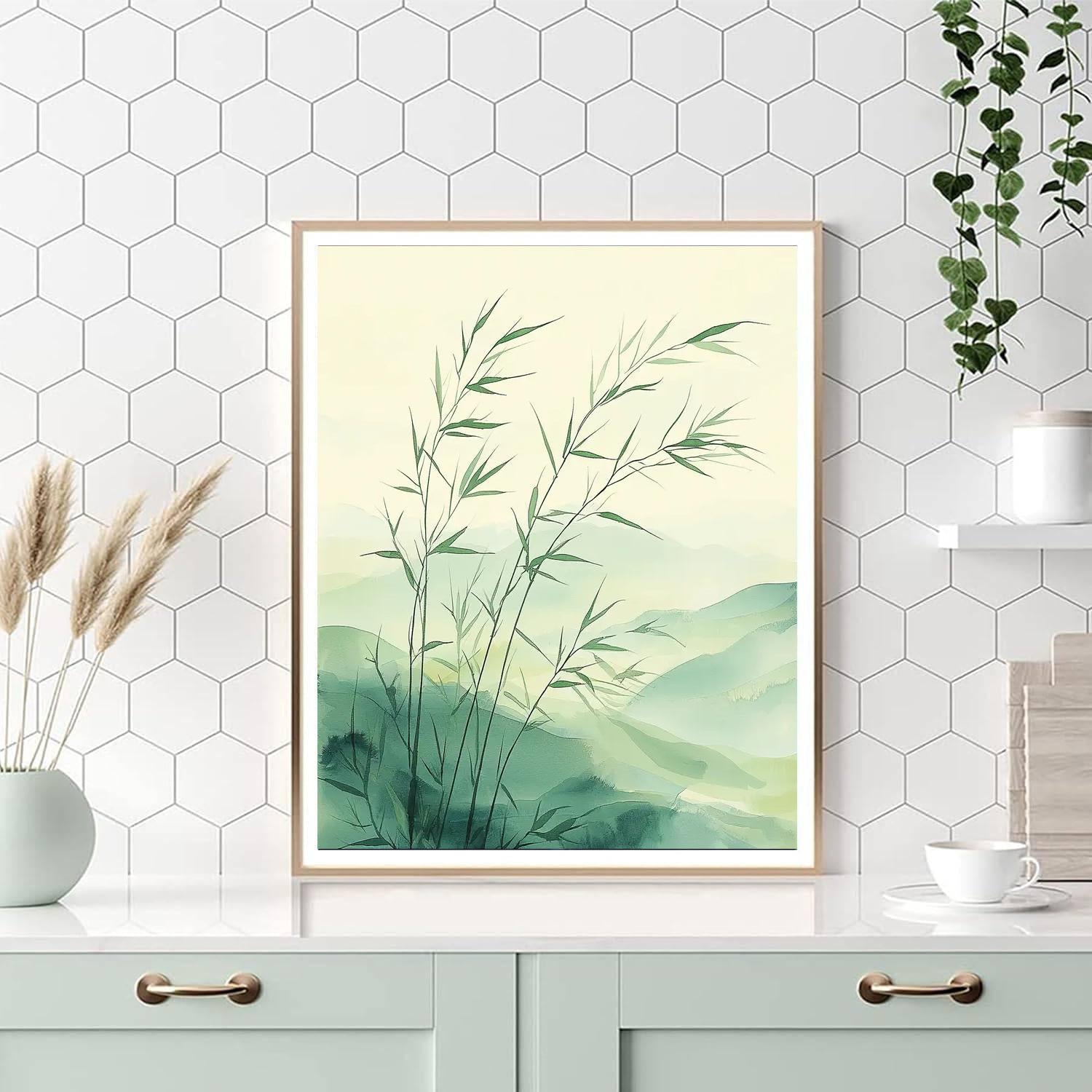 Zhao Mengfu Inspired Whispers Of The Bamboo Grove  Paint By Color