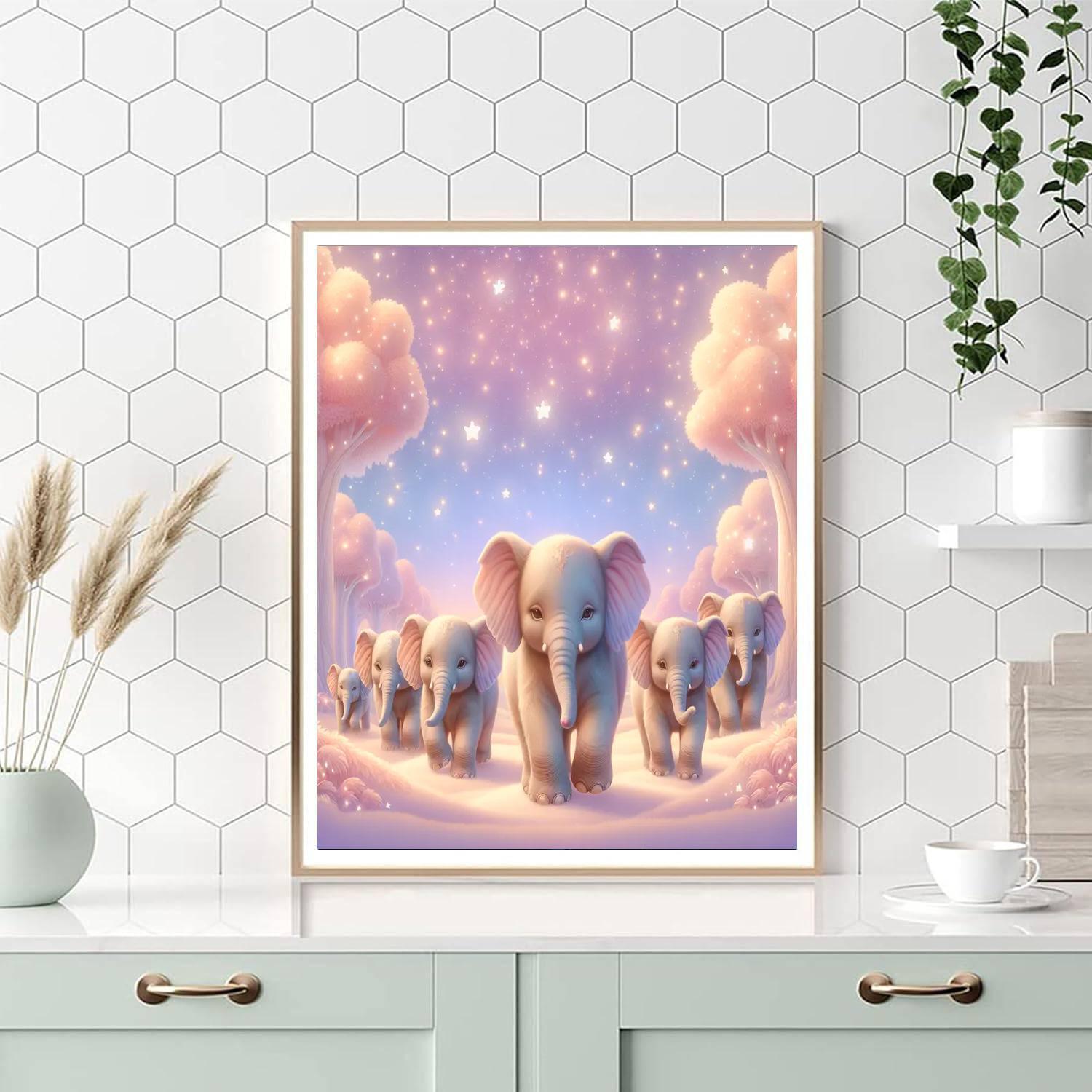 Sweet Dreams Elephants Paint By Numbers Kits