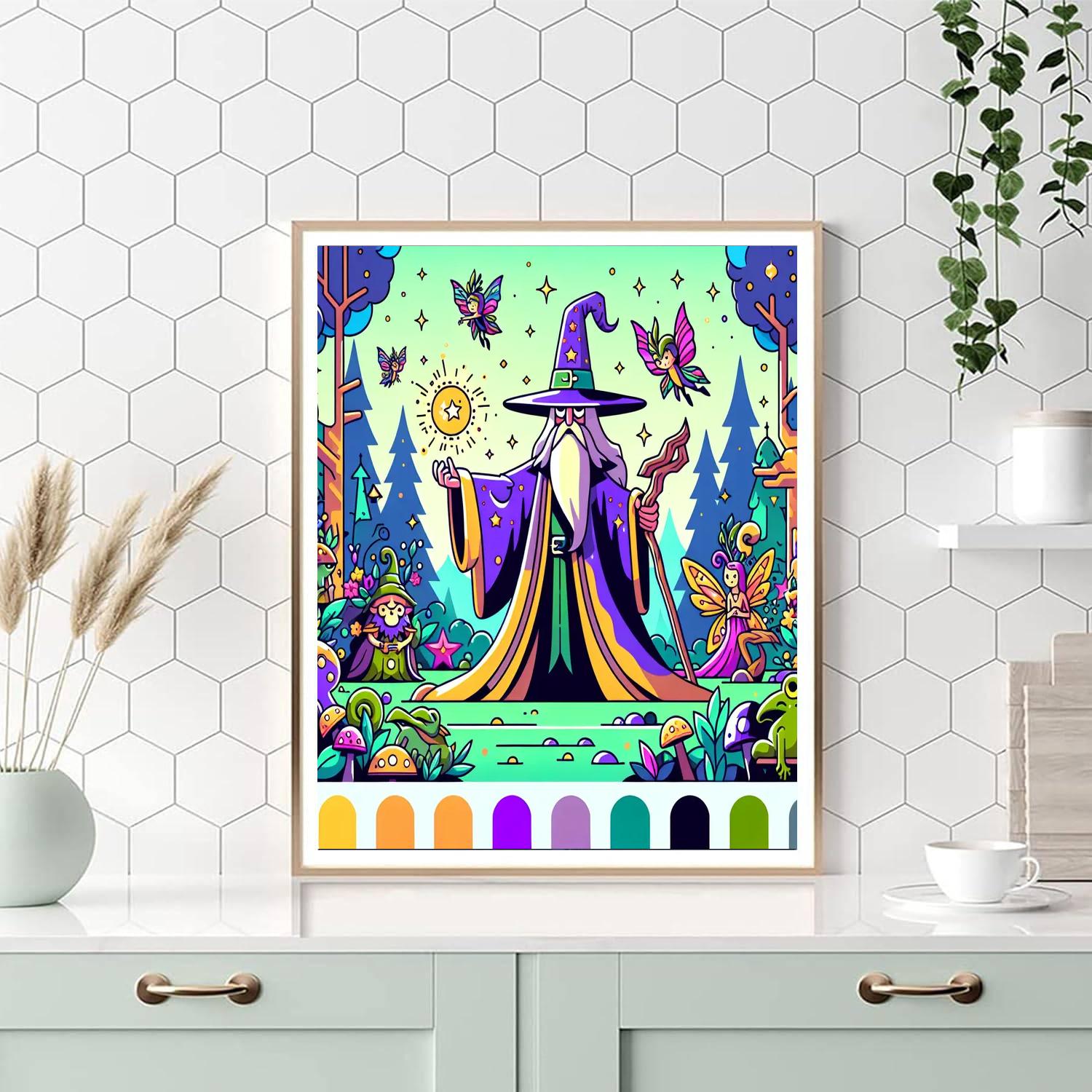 Wacky Wizard's Adventure DIY Paint By Numbers