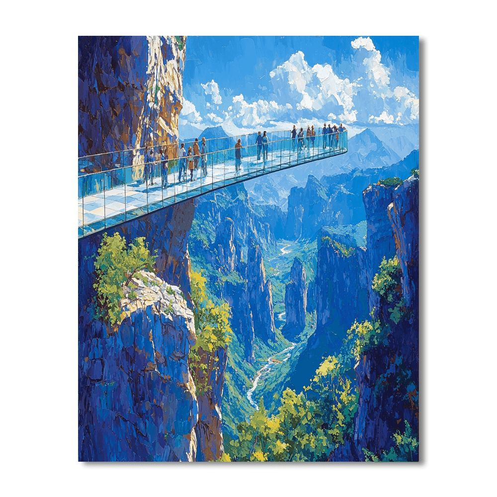 Zhangjiajie Glass Bridge Numbered Painting Kits