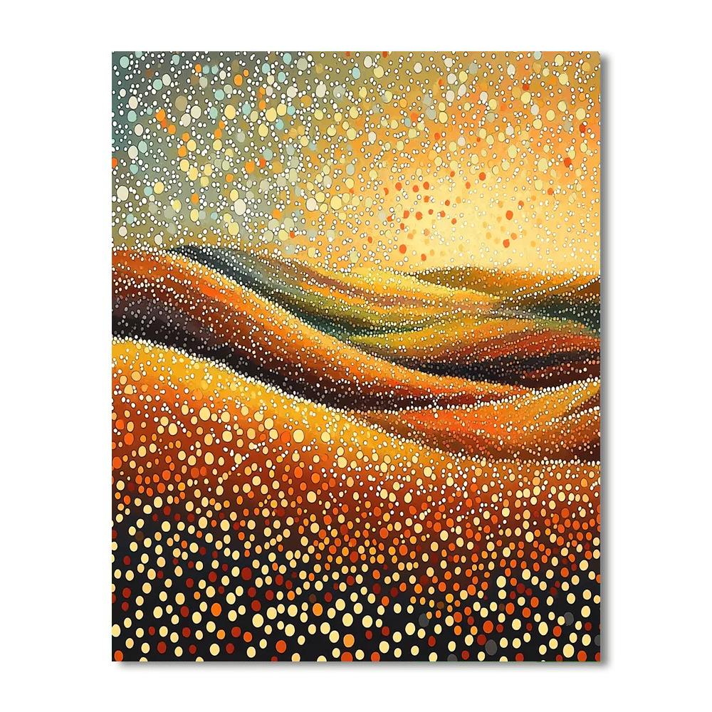 Georges Seurat Inspired Luminous Autumn Meadow  Paint By Number