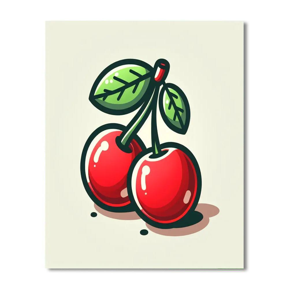 Cheery Cherries Paint By Numbers Art