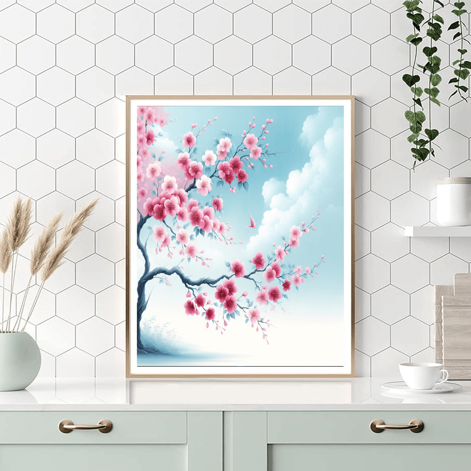 Elegant Cherry Blossom Tree Painting By Numbers Kit