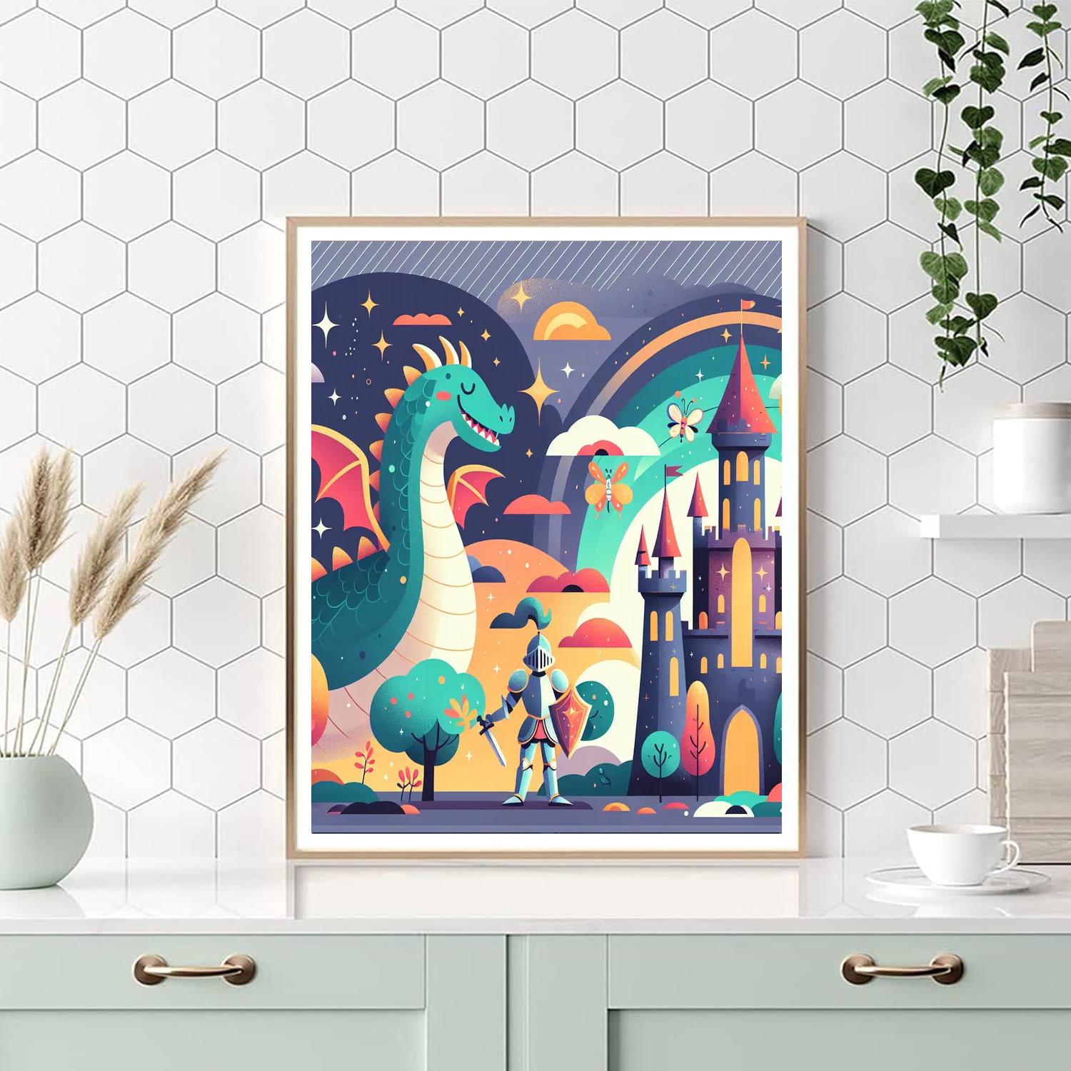 Dragon Realm Paint By Numbers Art