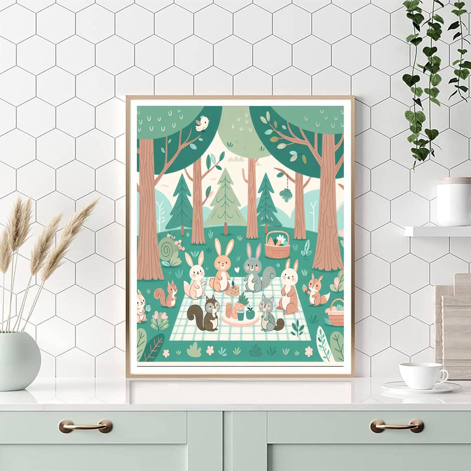 Woodland Friends Picnic Paint By Number